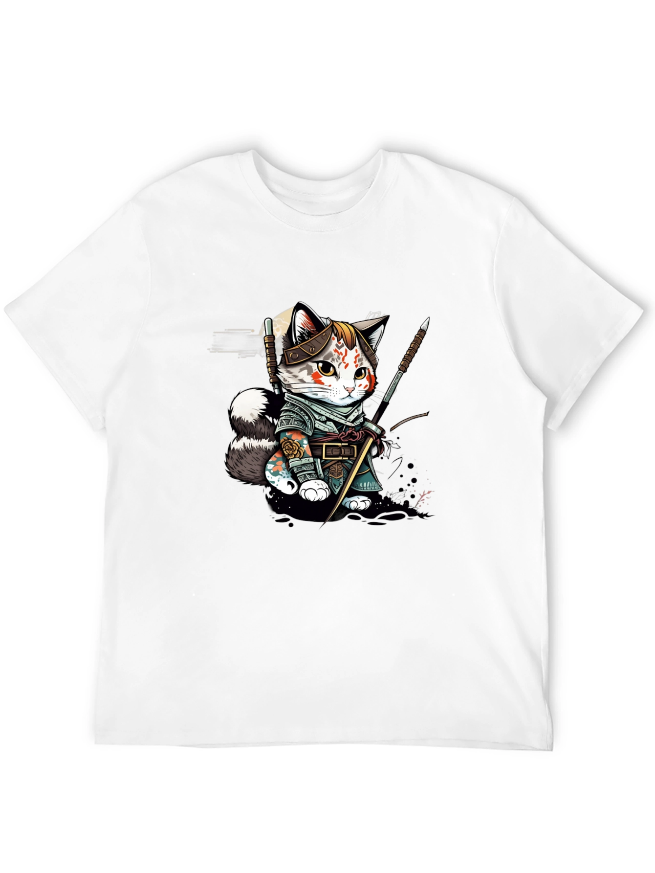 Samurai Cat T-Shirt - Unique Graphic Tee