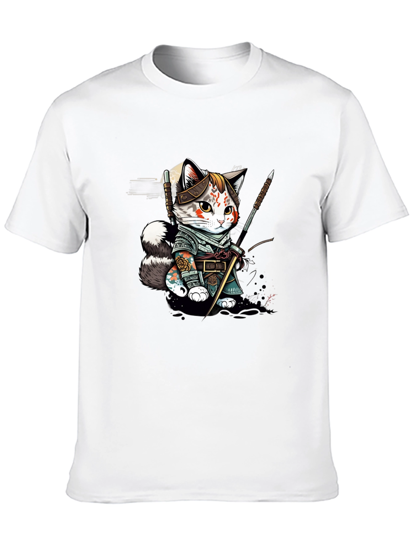 Samurai Cat T-Shirt - Unique Graphic Tee