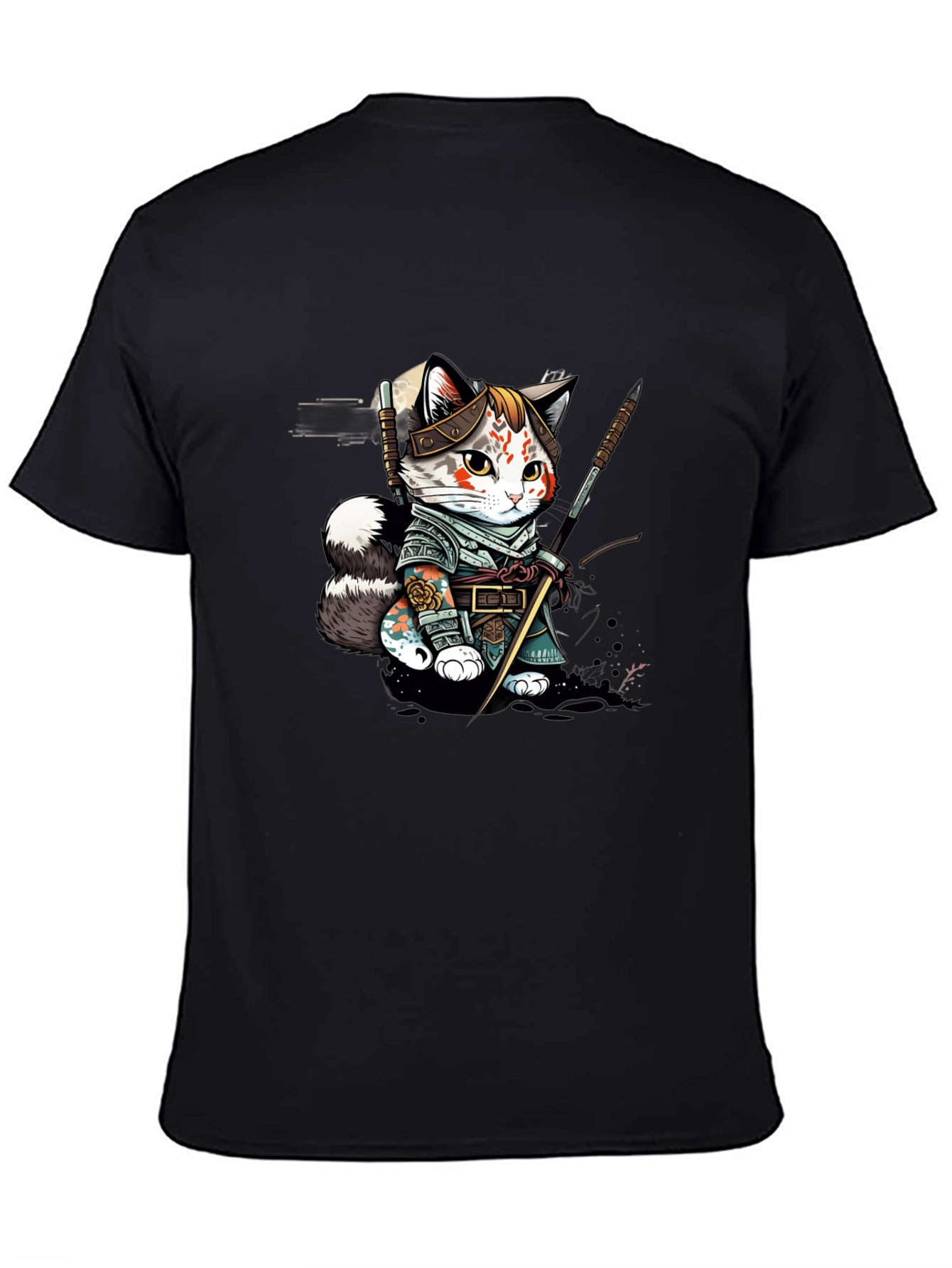 Samurai Cat T-Shirt - Unique Graphic Tee