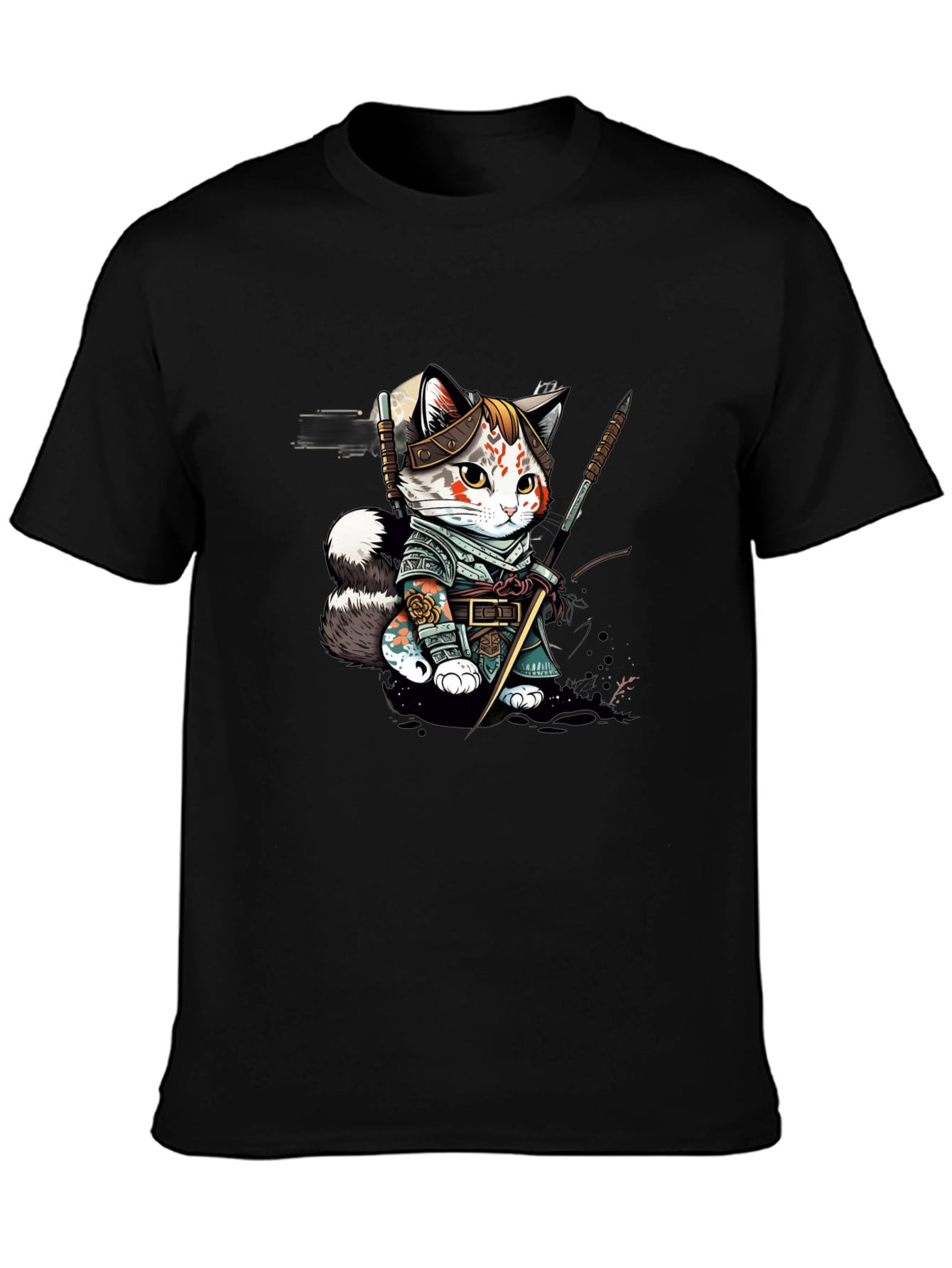 Samurai Cat T-Shirt - Unique Graphic Tee