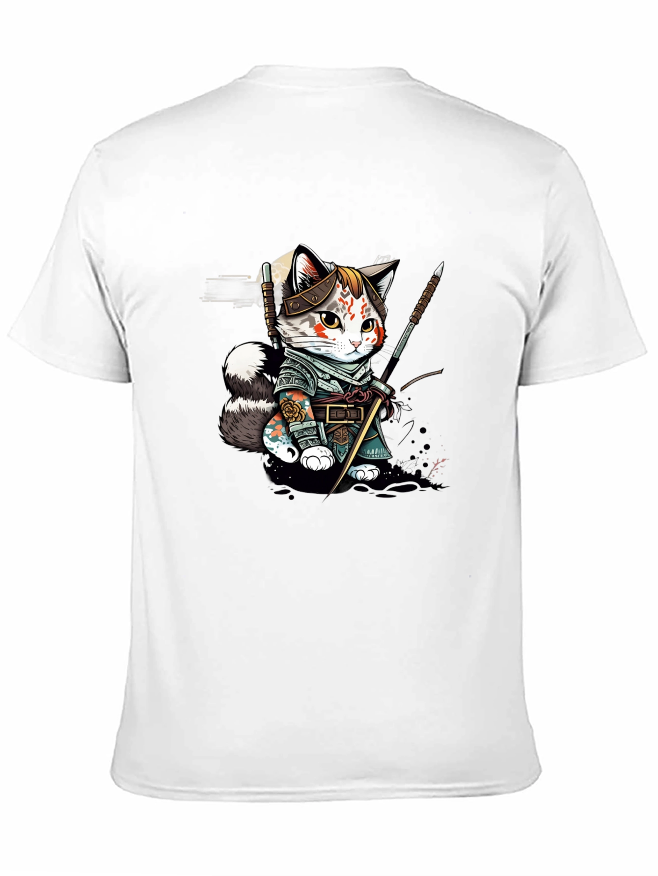 Samurai Cat T-Shirt - Unique Graphic Tee
