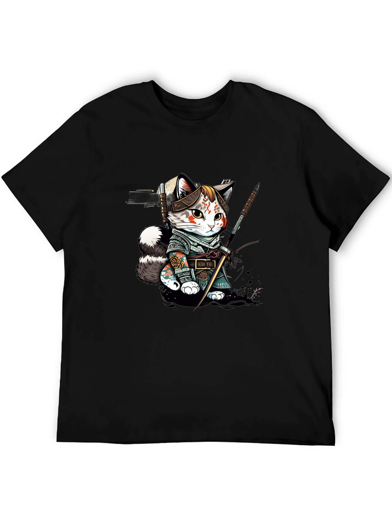Samurai Cat T-Shirt - Unique Graphic Tee