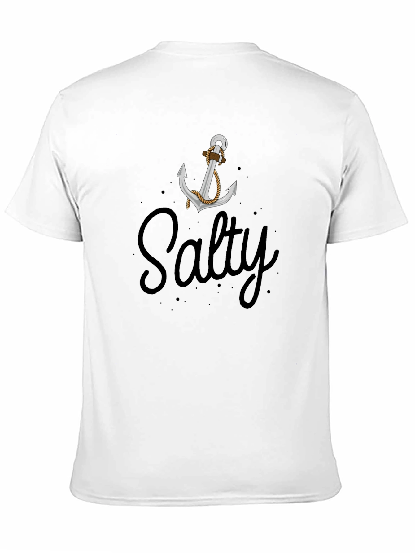 Salty Anchor Graphic T-Shirt - Classic Black Tee