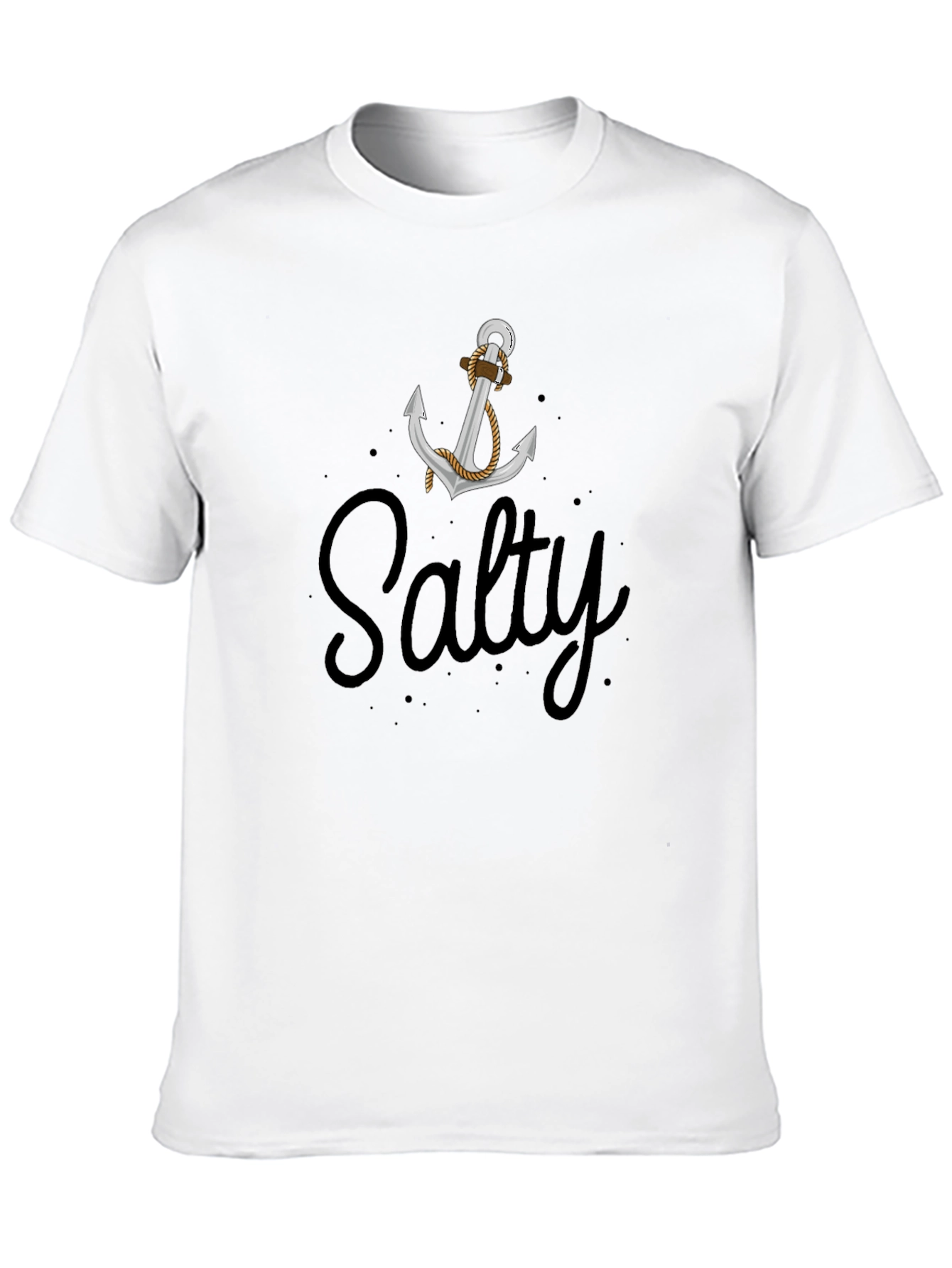 Salty Anchor Graphic T-Shirt - Classic Black Tee