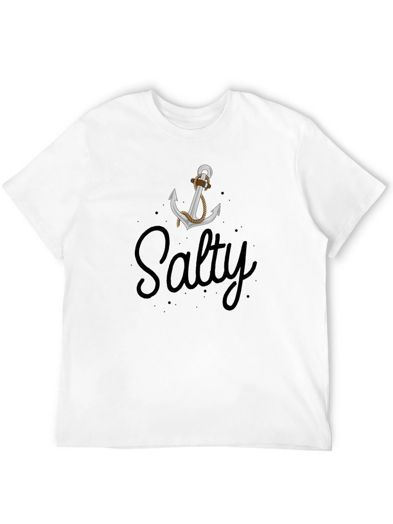 Salty Anchor Graphic T-Shirt - Classic Black Tee