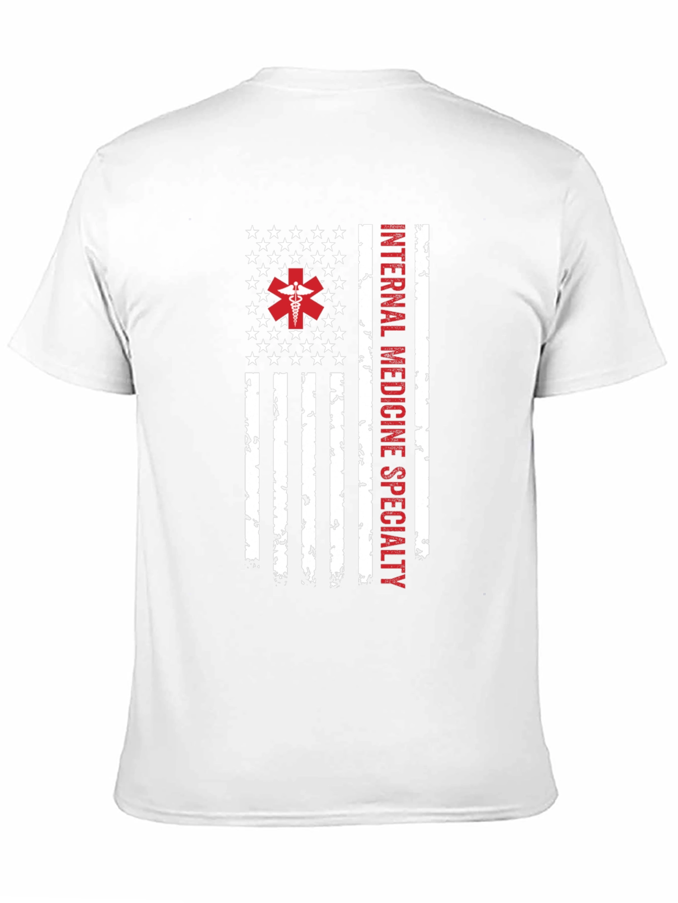 Internal Medicine Specialty American Flag T-Shirt