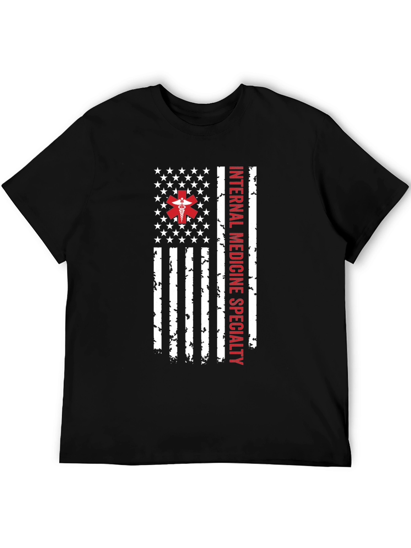 Internal Medicine Specialty American Flag T-Shirt
