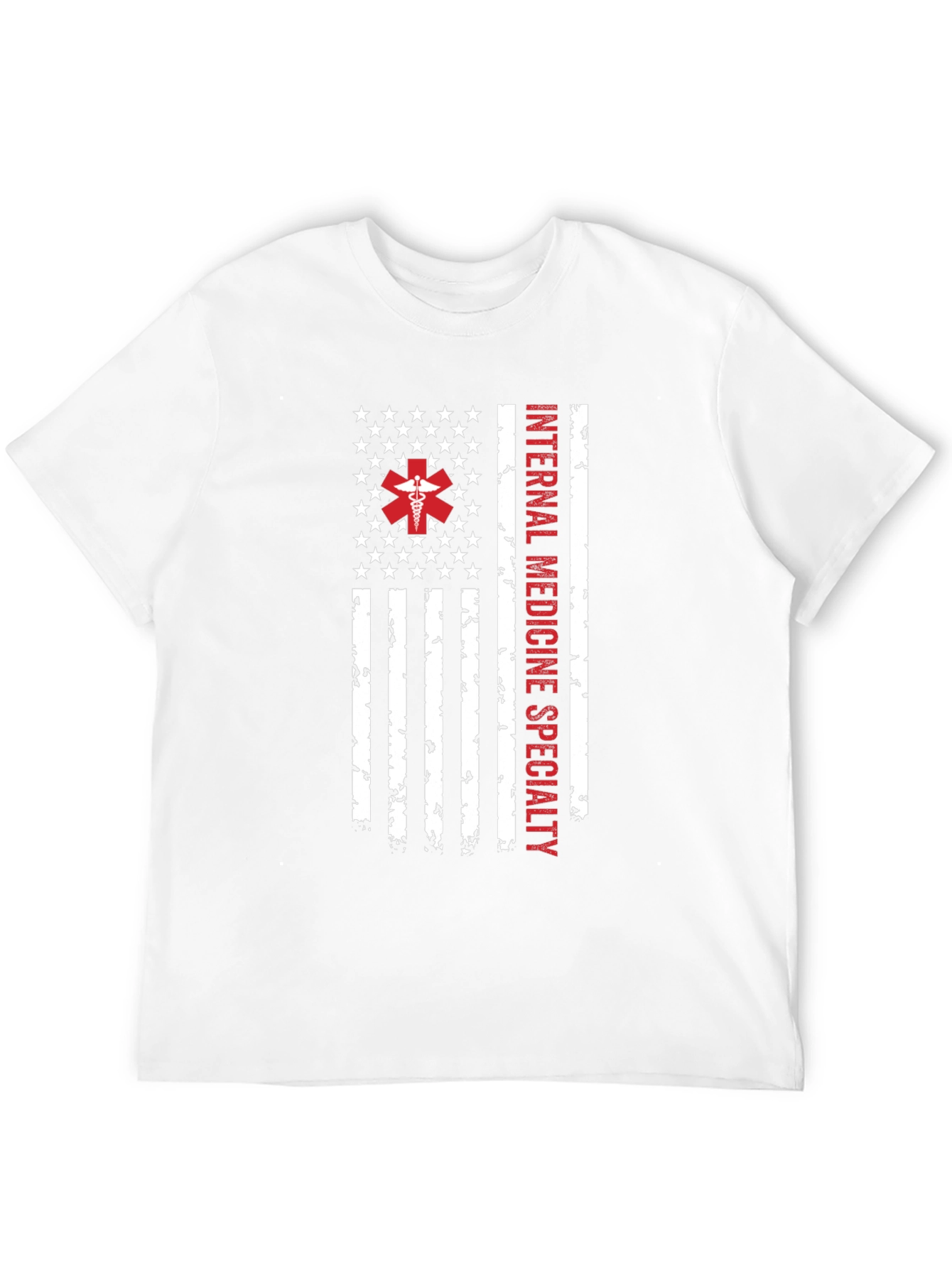 Internal Medicine Specialty American Flag T-Shirt
