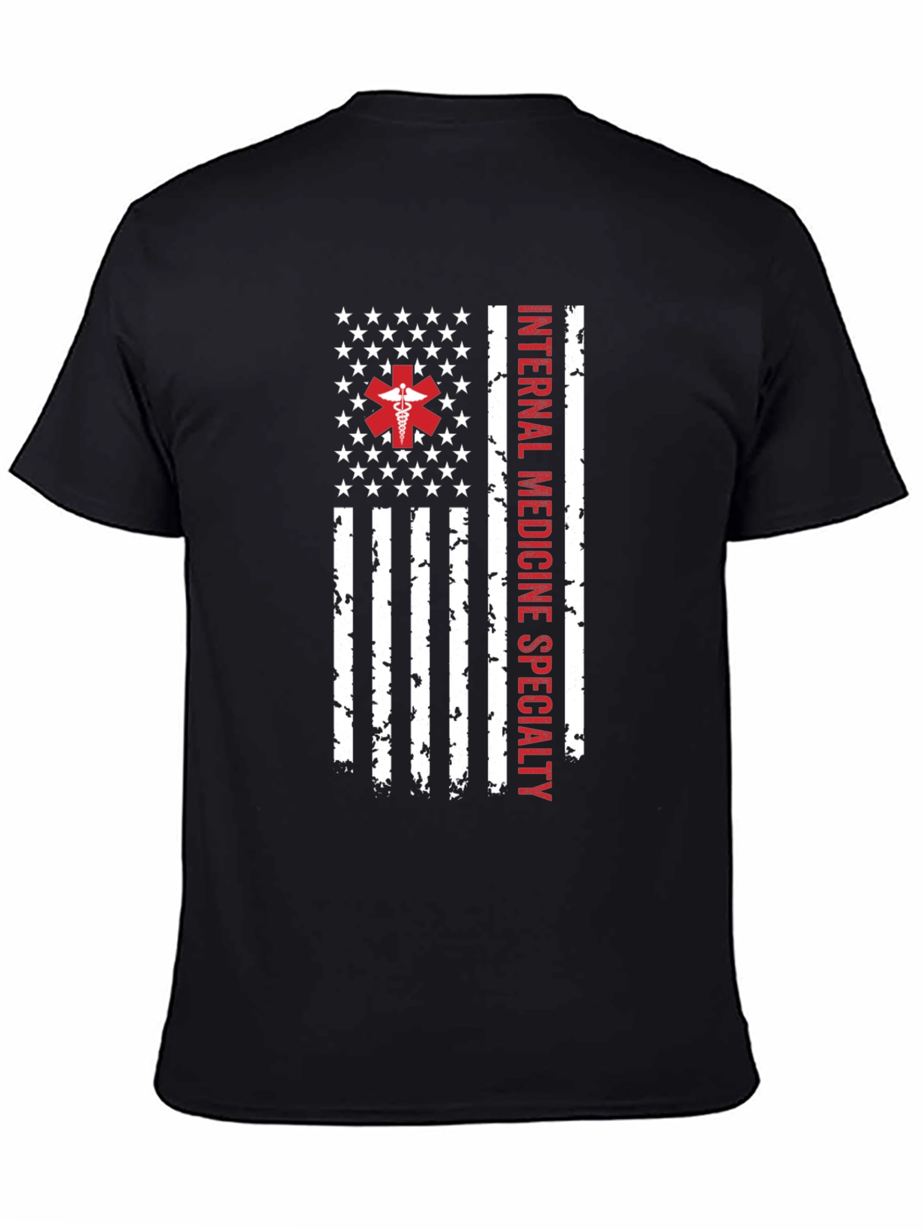 Internal Medicine Specialty American Flag T-Shirt