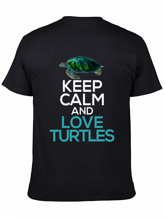 Keep Calm & Love Turtles Graphic T-Shirt
