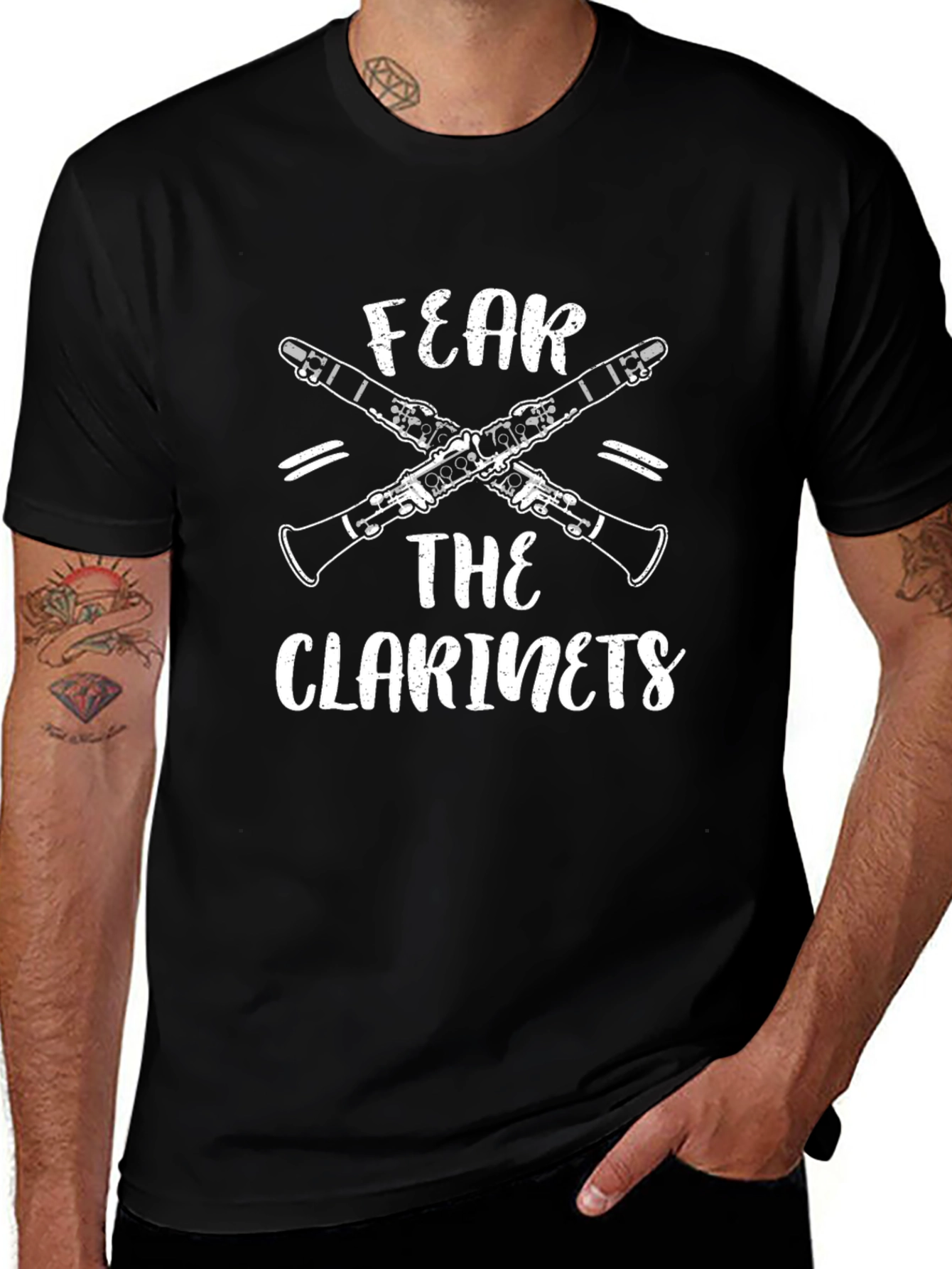 Fear The Clarinets Funny Music T-Shirt