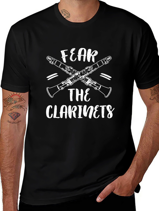Fear The Clarinets Funny Music T-Shirt