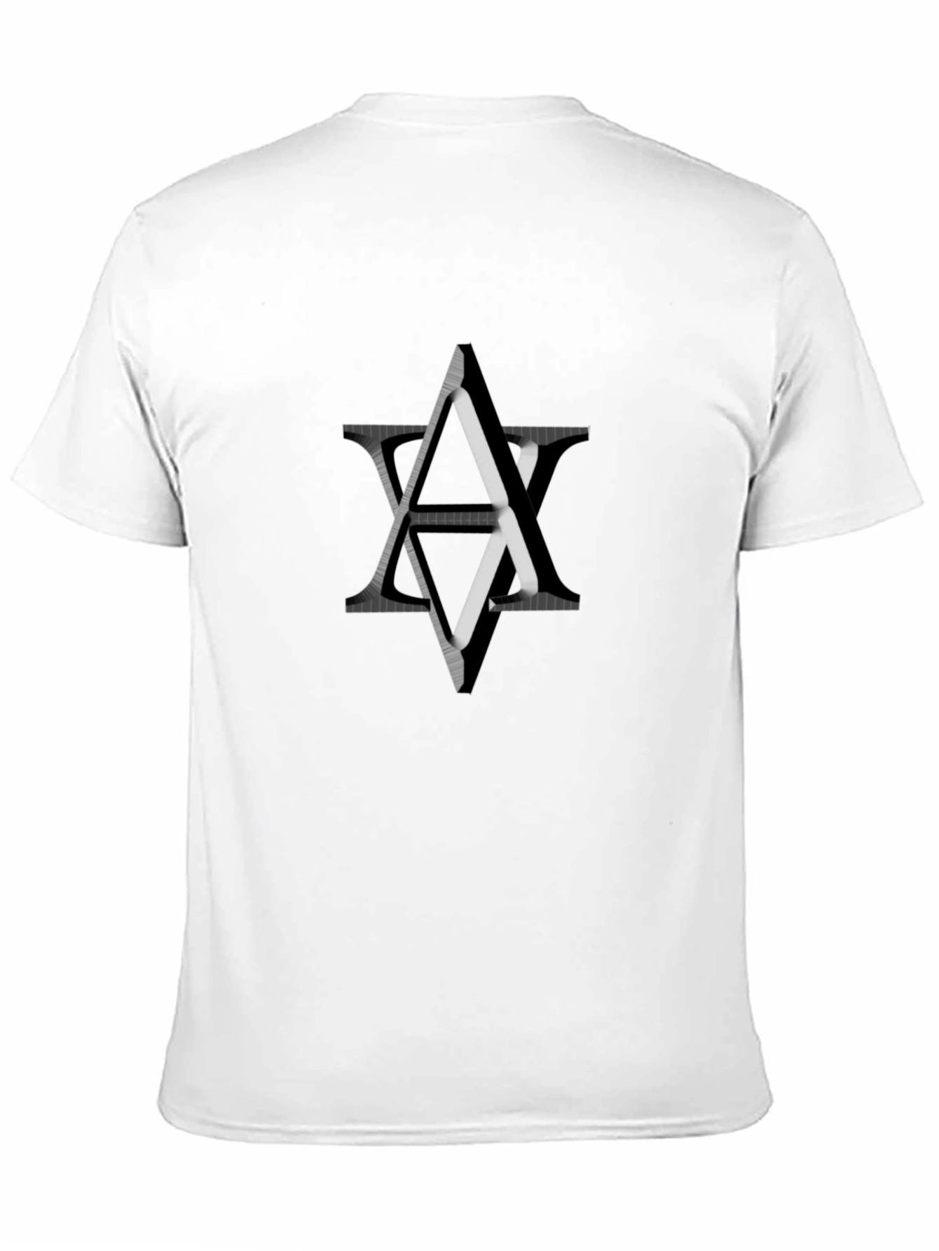 Abstract Star Graphic Black T-Shirt