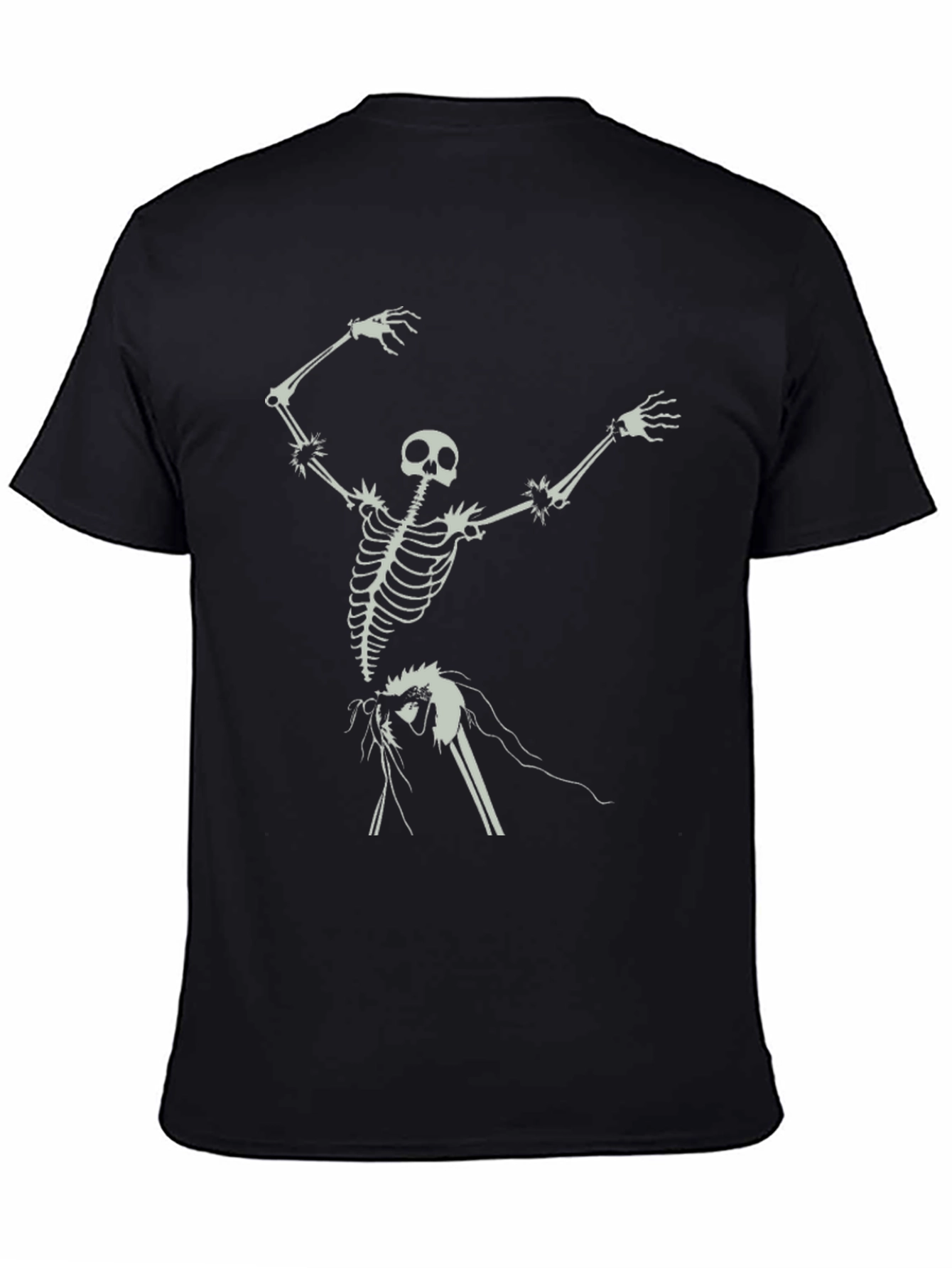 Skeleton Ribcage Graphic T-Shirt - Black Cotton Tee