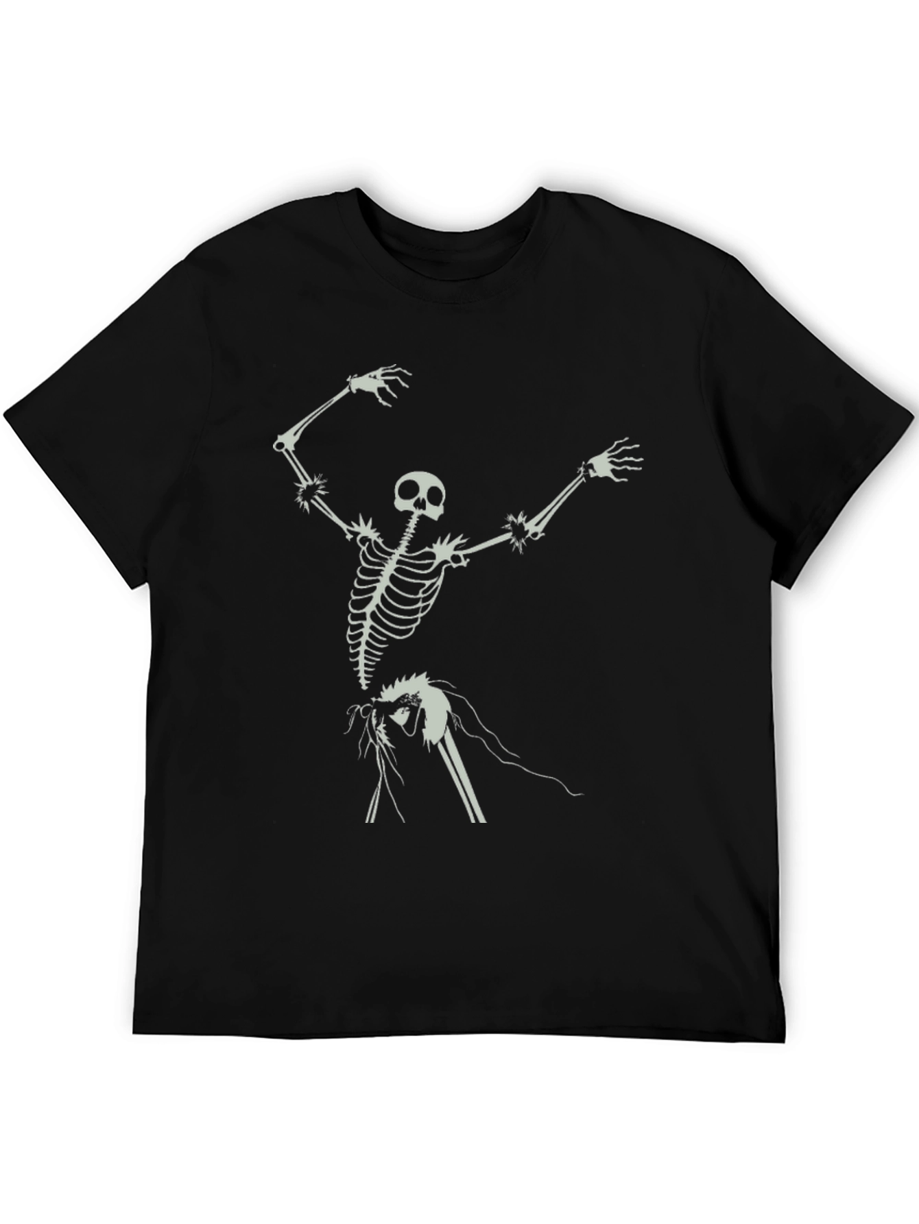 Skeleton Ribcage Graphic T-Shirt - Black Cotton Tee