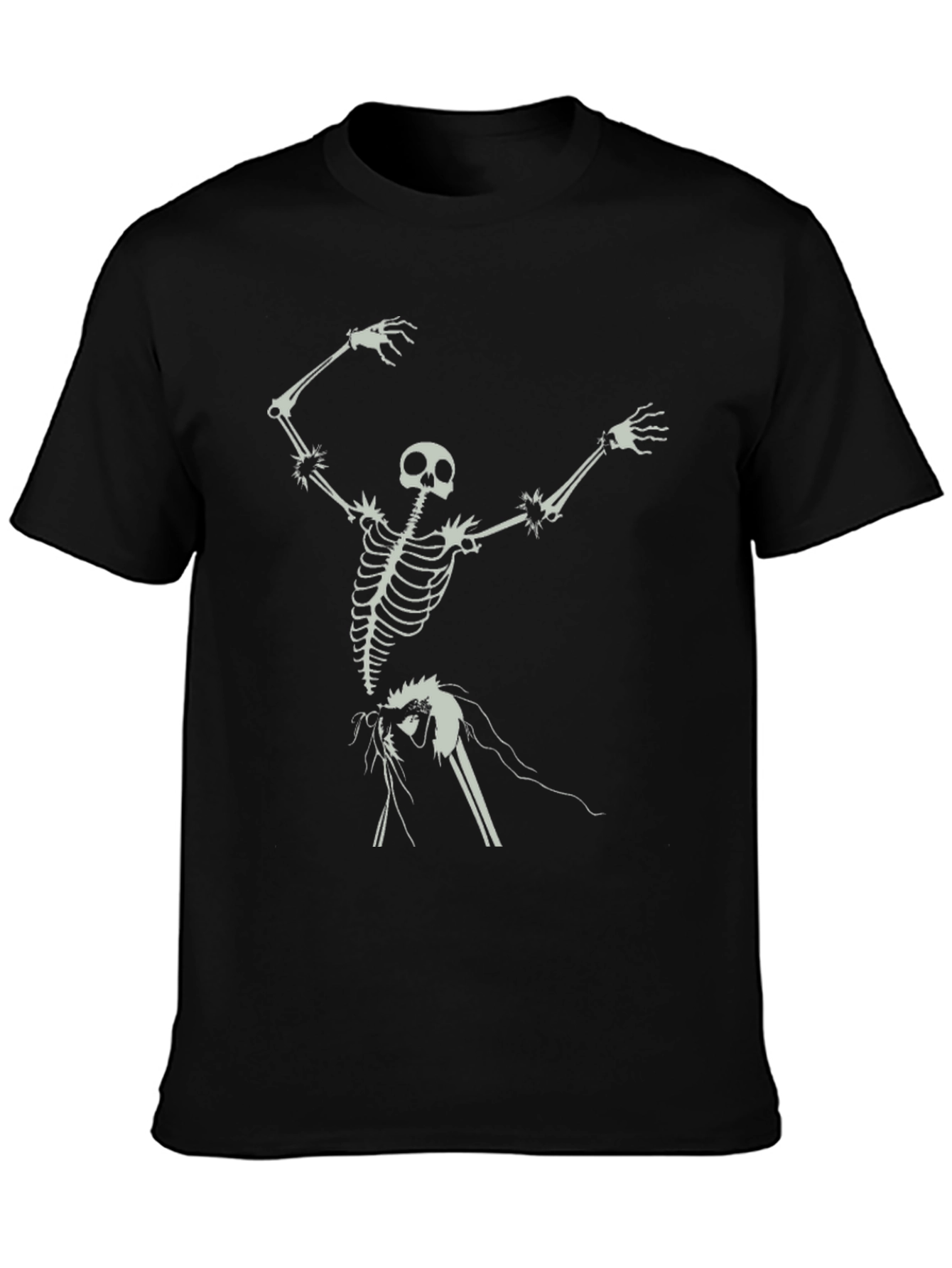 Skeleton Ribcage Graphic T-Shirt - Black Cotton Tee