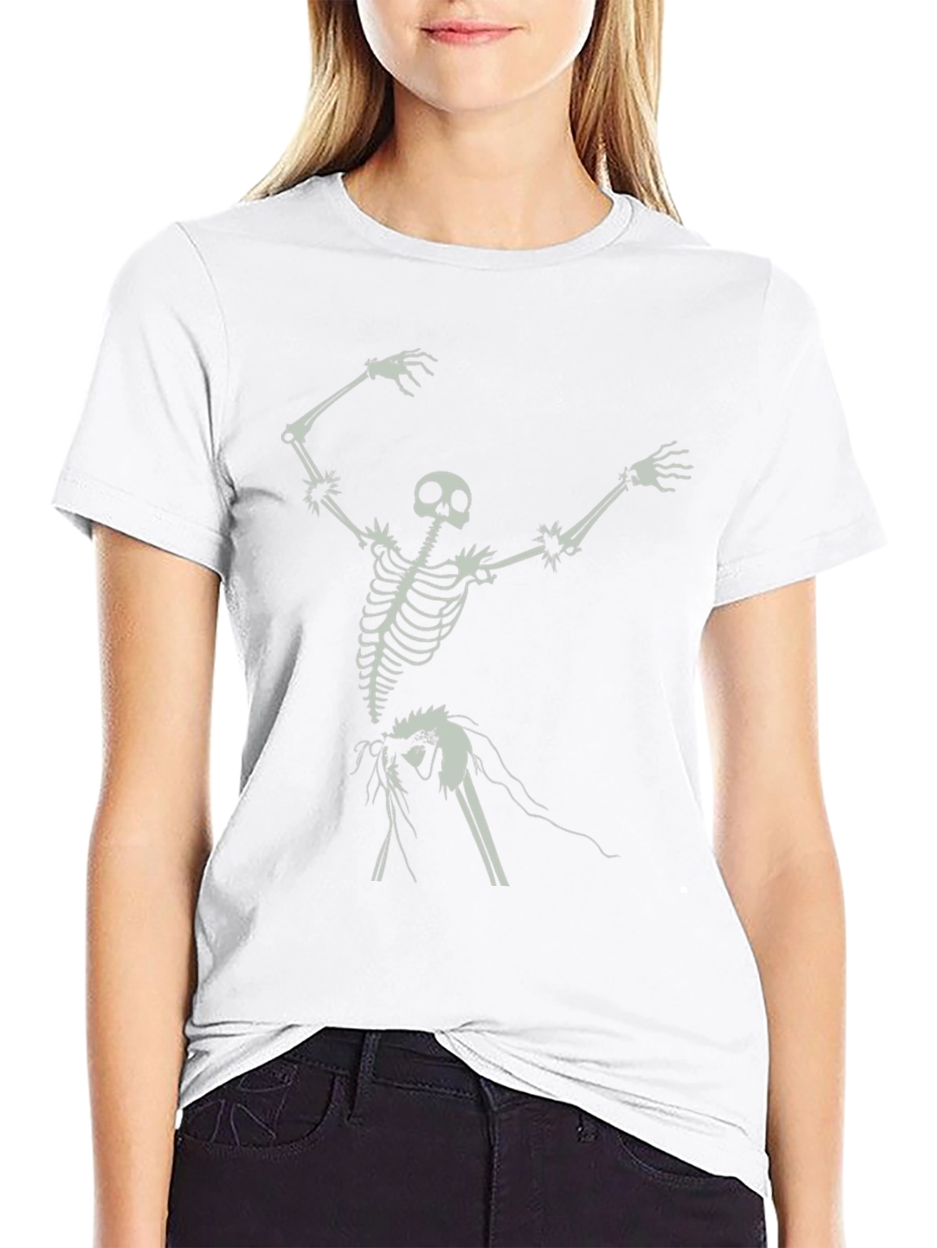 Skeleton Ribcage Graphic T-Shirt - Black Cotton Tee
