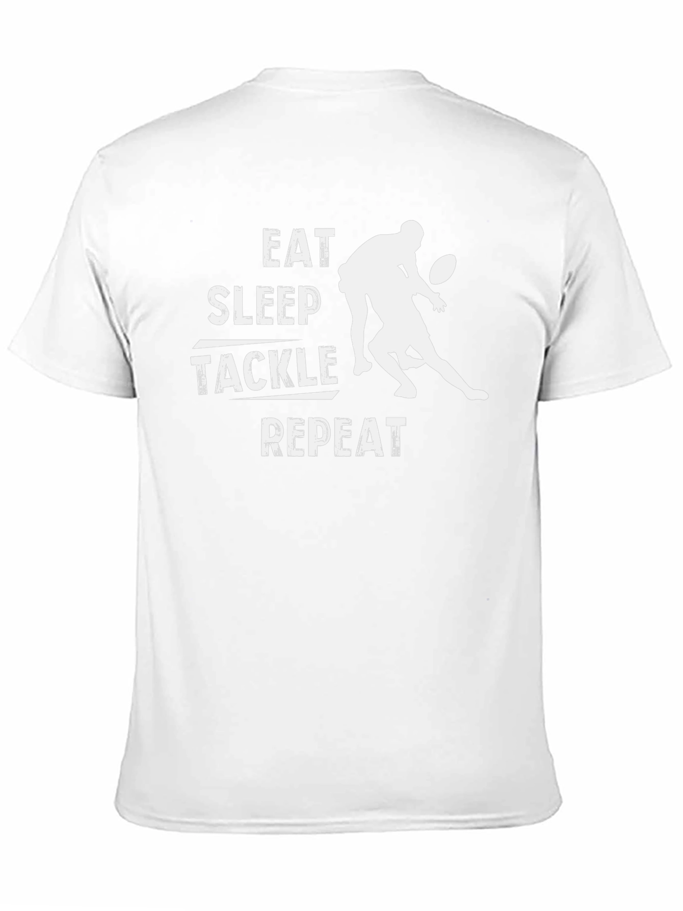 Eat Sleep Tackle Repeat Black T-Shirt