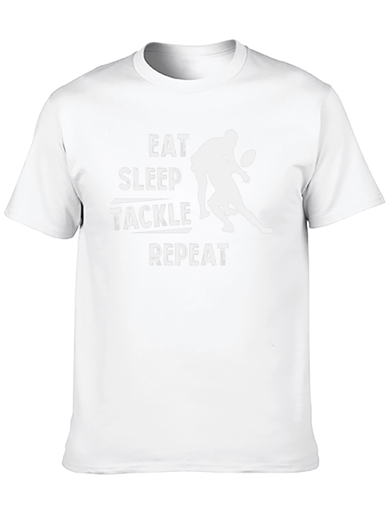 Eat Sleep Tackle Repeat Black T-Shirt