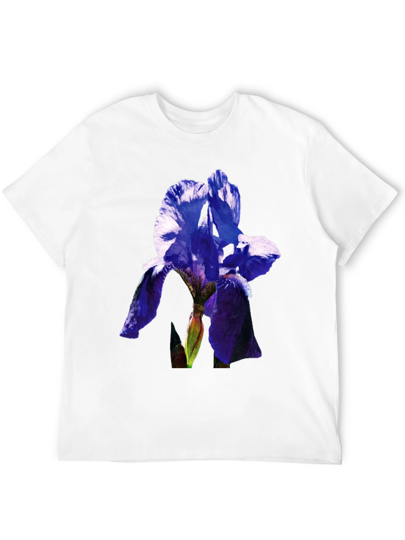 Floral Iris Graphic Tee - Mens Black T-Shirt