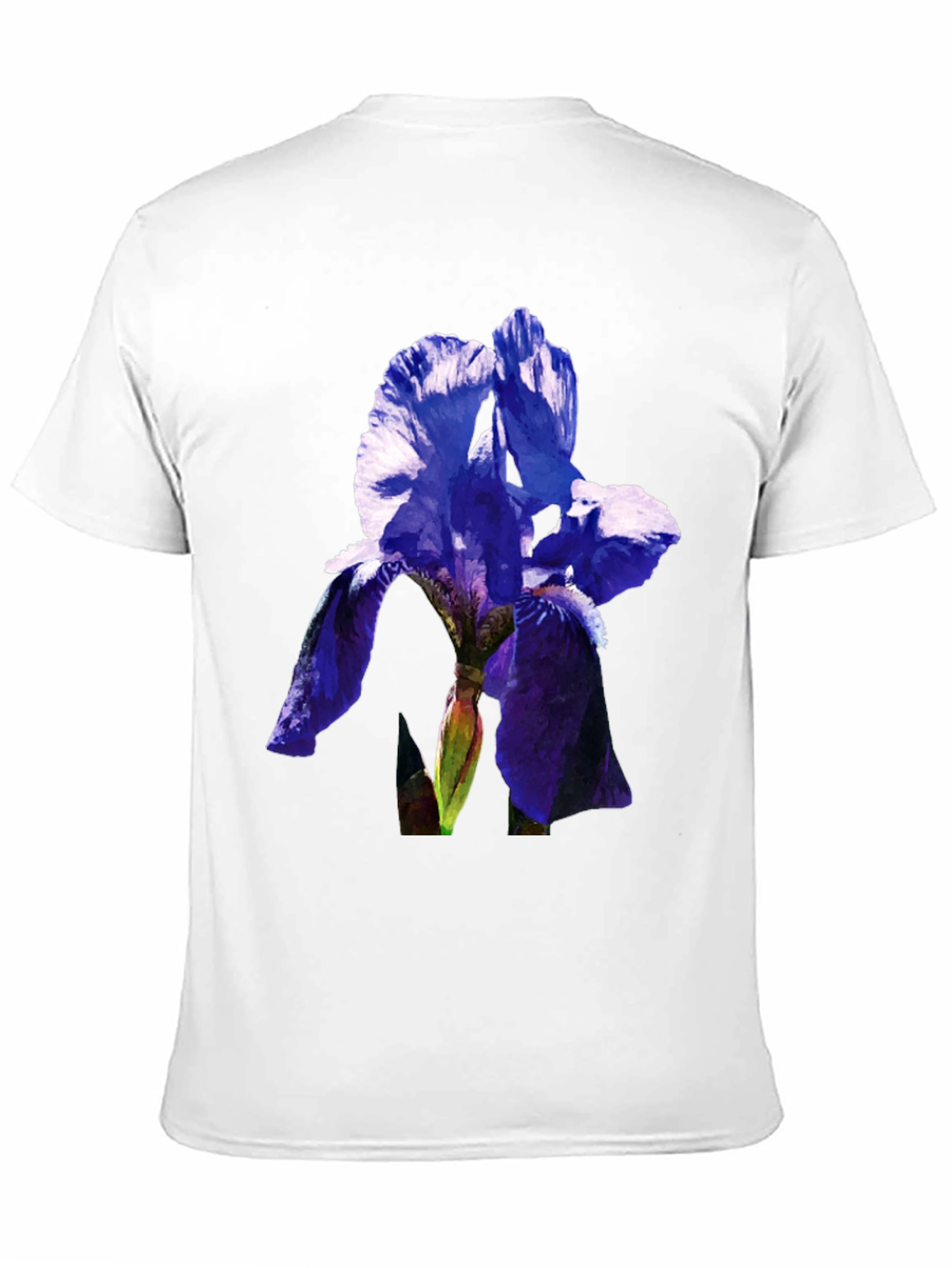 Floral Iris Graphic Tee - Mens Black T-Shirt