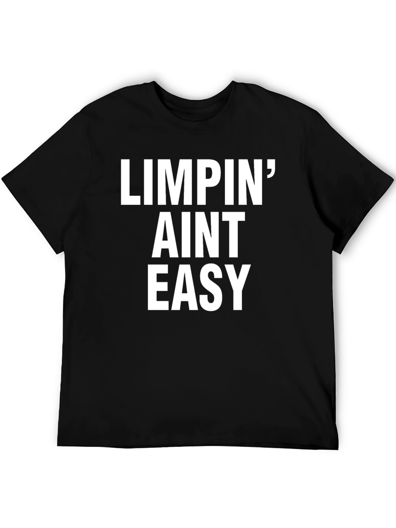 Limpin Aint Easy Black Graphic Tee