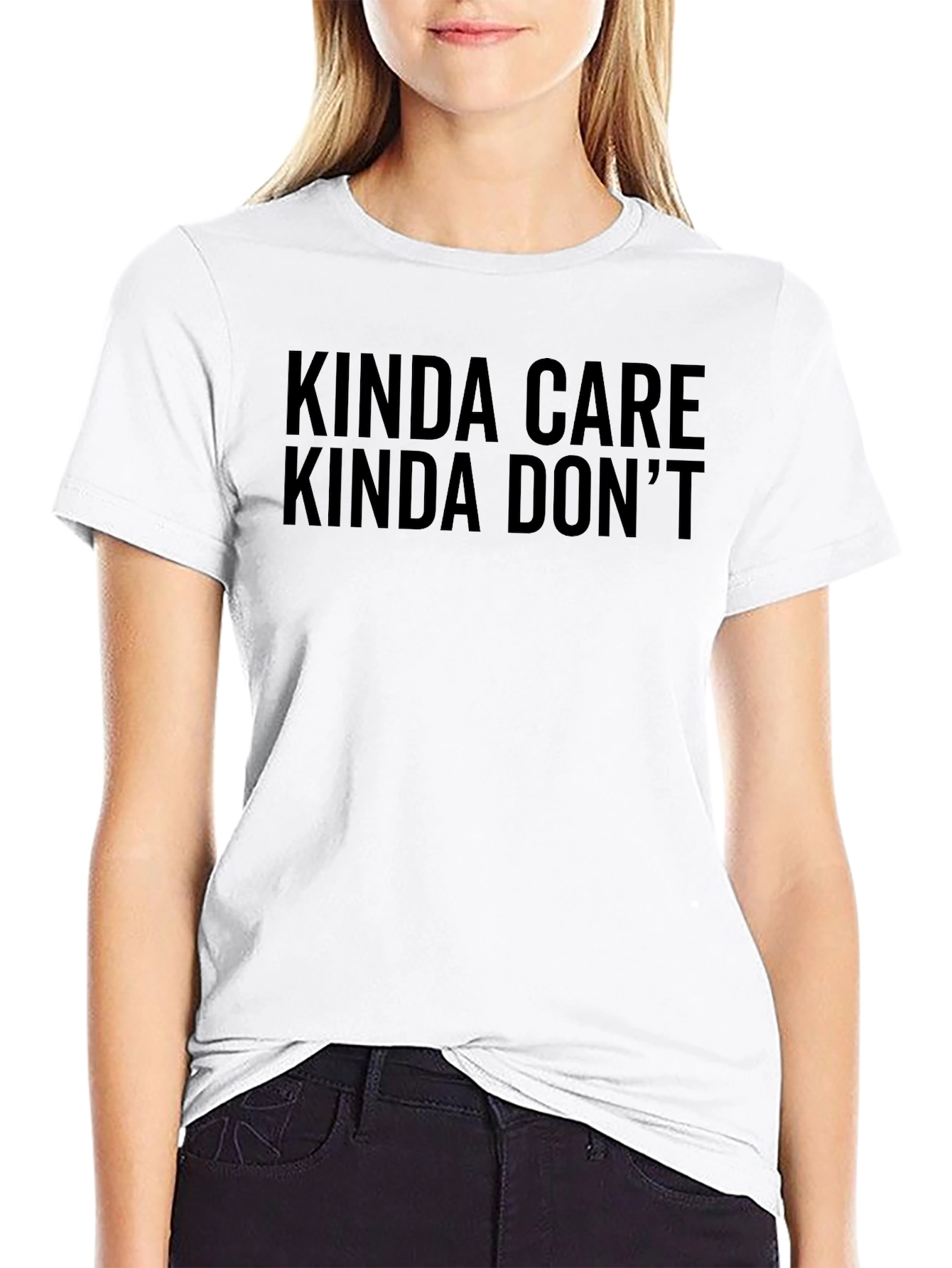 Kinda Care Kinda Dont Graphic Tee - Relaxed Fit