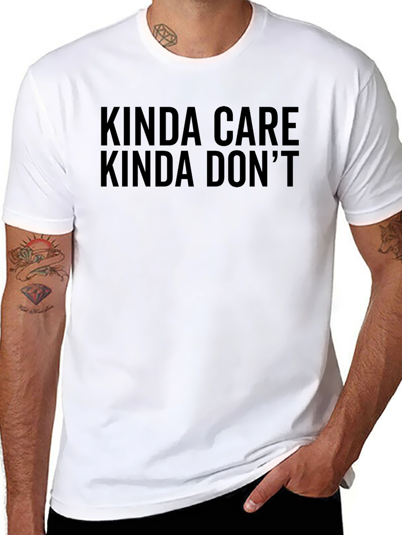 Kinda Care Kinda Dont Graphic Tee - Relaxed Fit