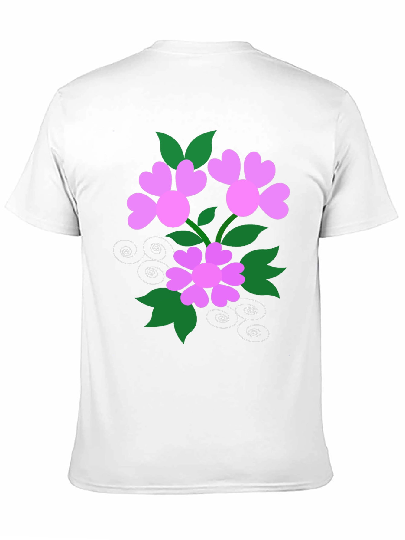 Floral Heart Tee - Black Cotton Blend