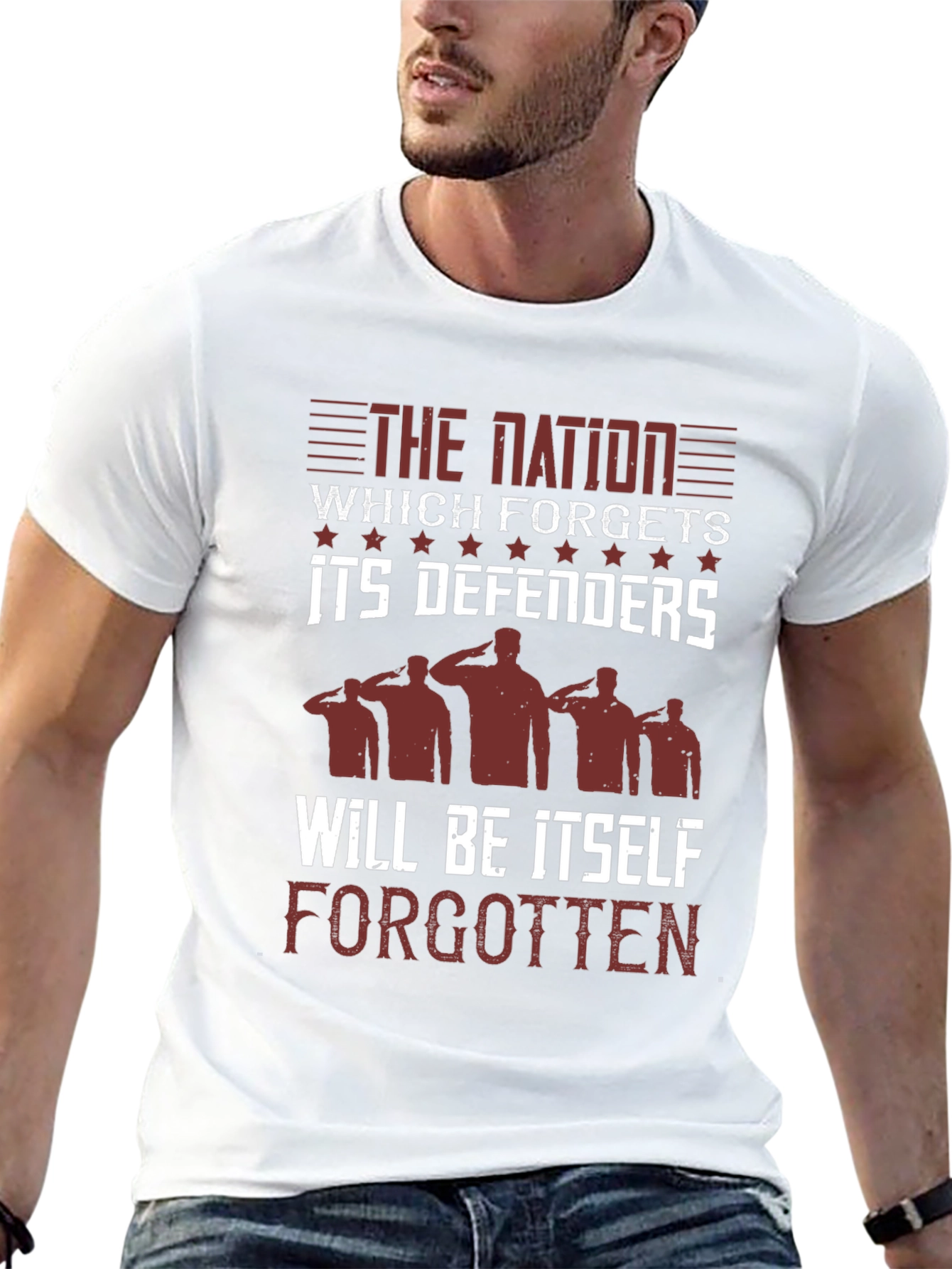 Patriotic Mens T-Shirt: Nations Defenders