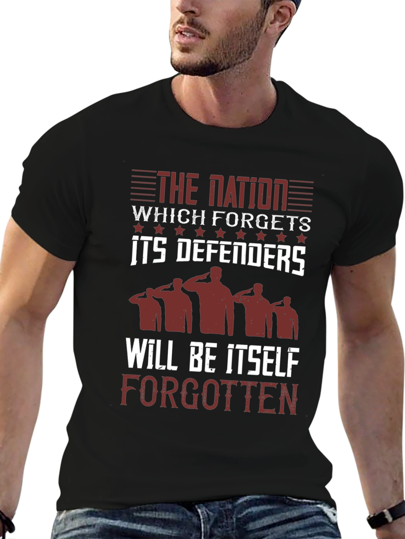 Patriotic Mens T-Shirt: Nations Defenders