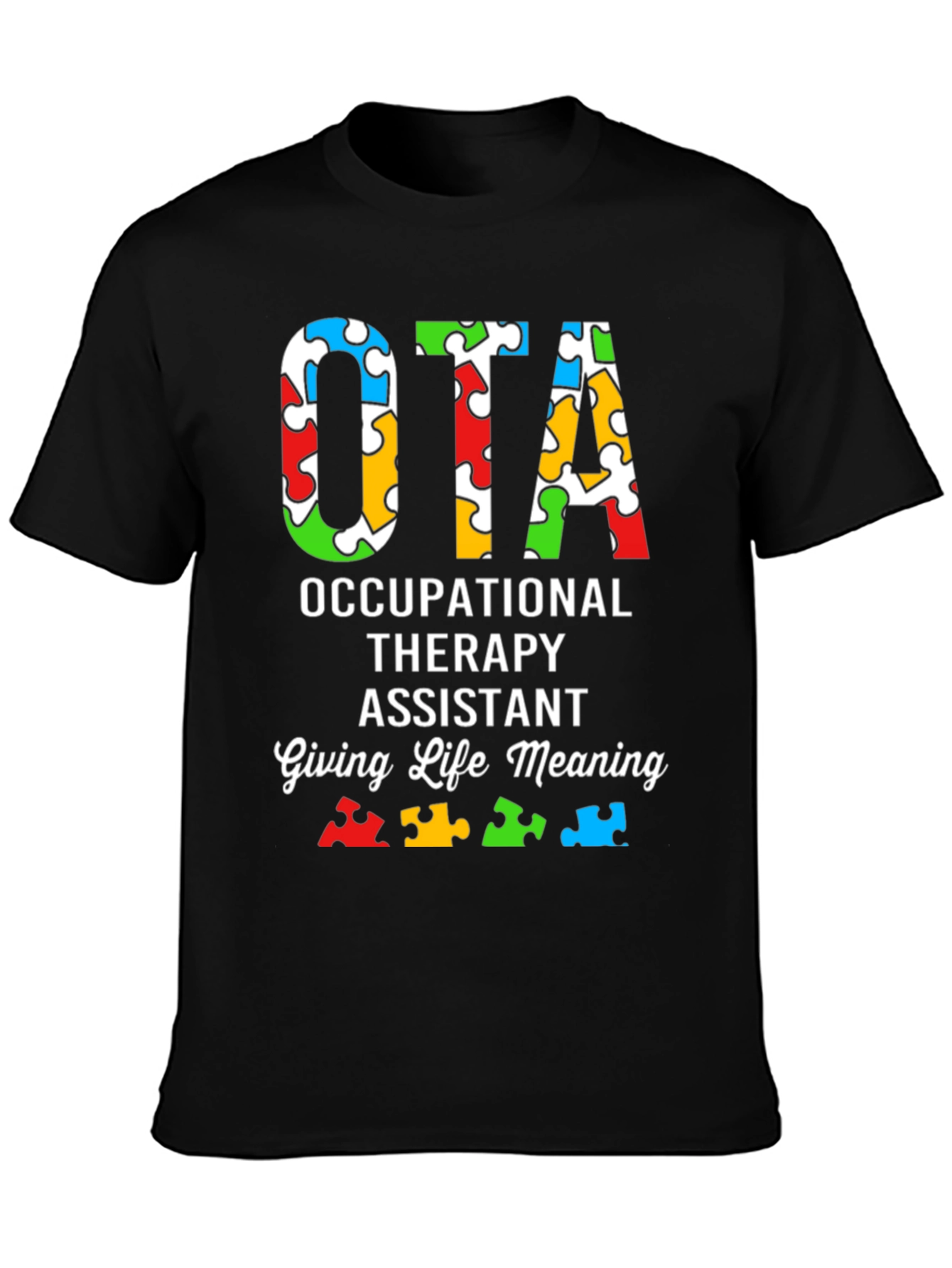 OTA Puzzle Piece T-Shirt - Occupational Therapy Assistant Tee