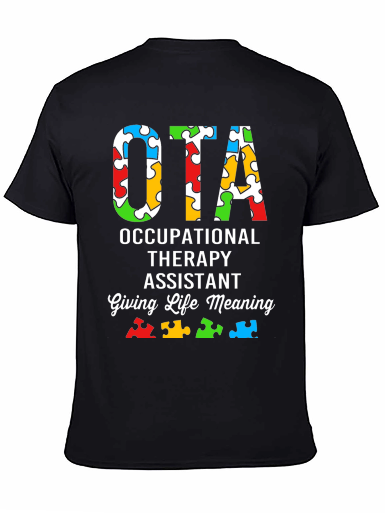 OTA Puzzle Piece T-Shirt - Occupational Therapy Assistant Tee