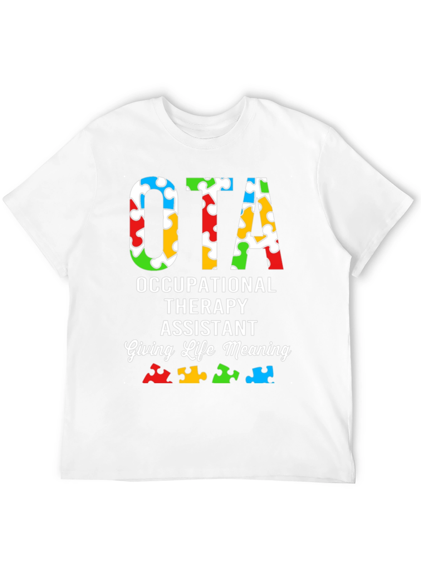 OTA Puzzle Piece T-Shirt - Occupational Therapy Assistant Tee