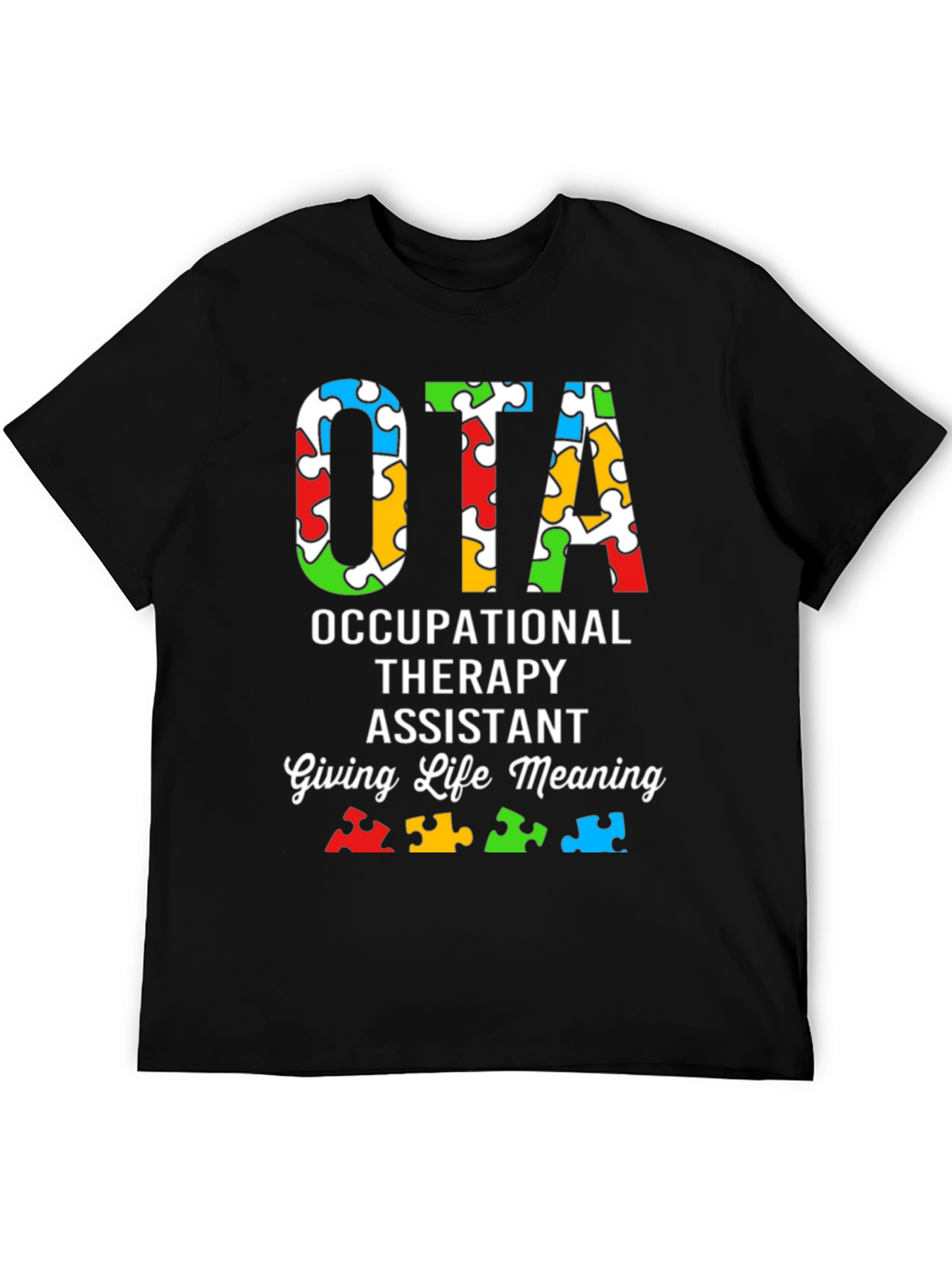 OTA Puzzle Piece T-Shirt - Occupational Therapy Assistant Tee