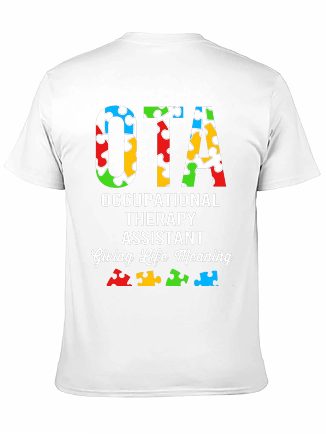 OTA Puzzle Piece T-Shirt - Occupational Therapy Assistant Tee
