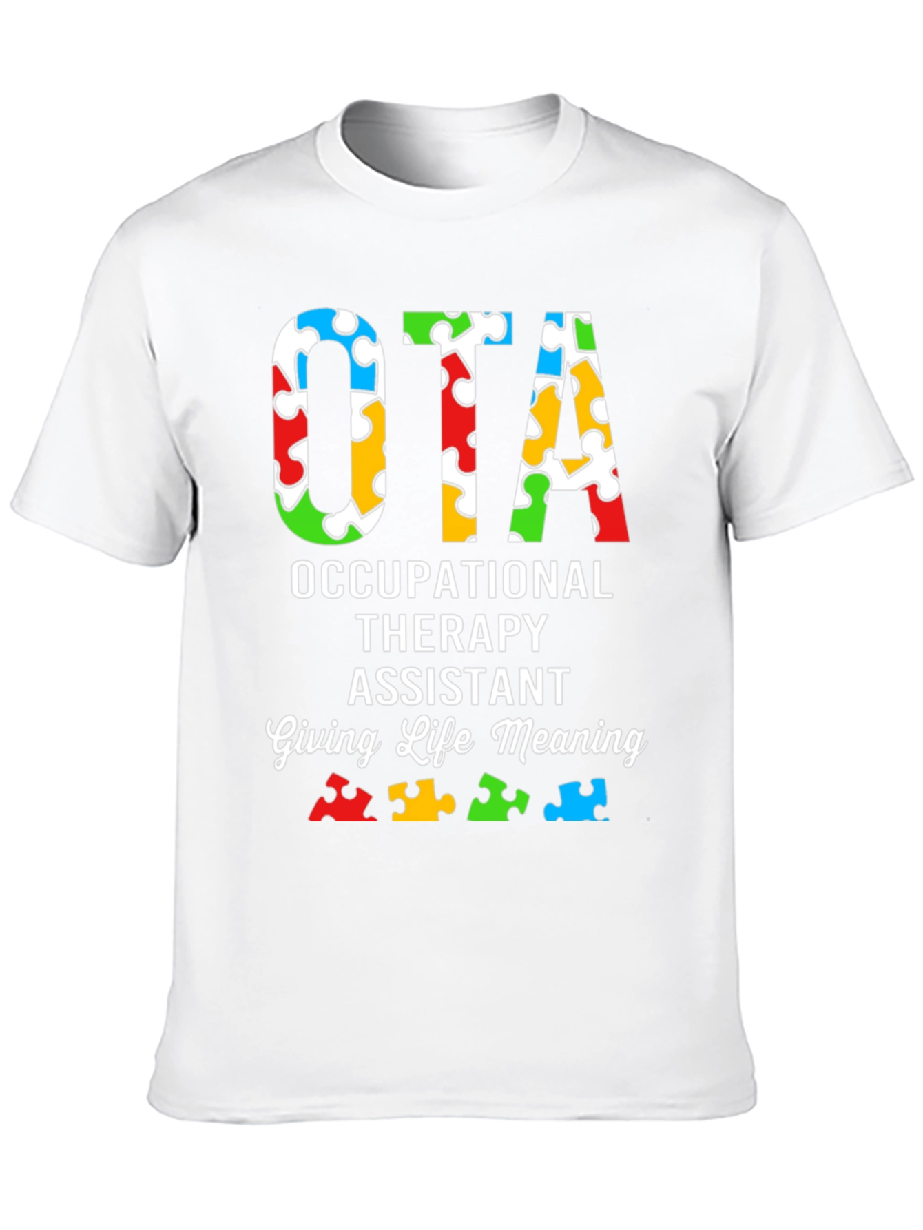 OTA Puzzle Piece T-Shirt - Occupational Therapy Assistant Tee