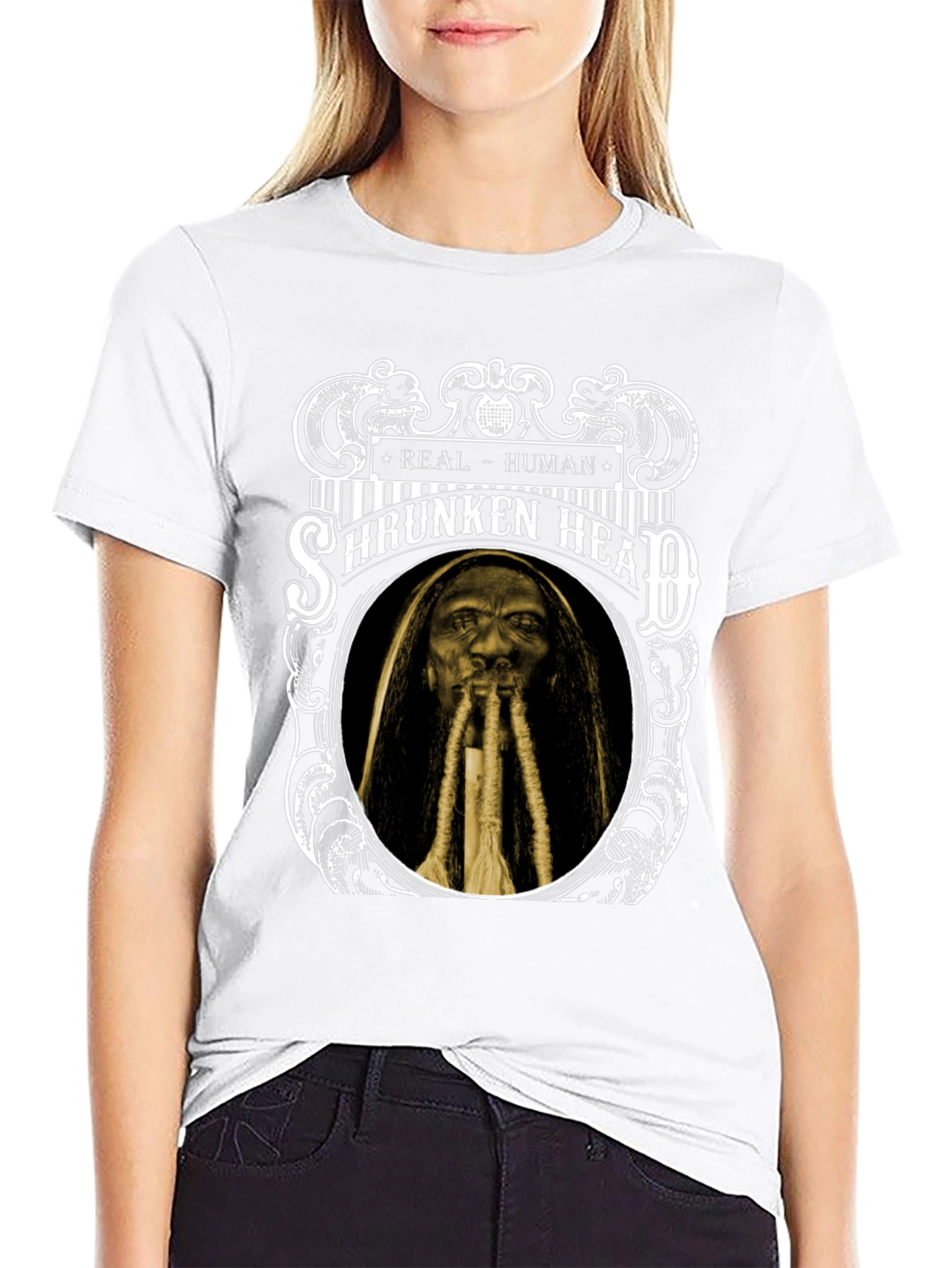 Shrunken Head Graphic T-Shirt - Real Human Tee