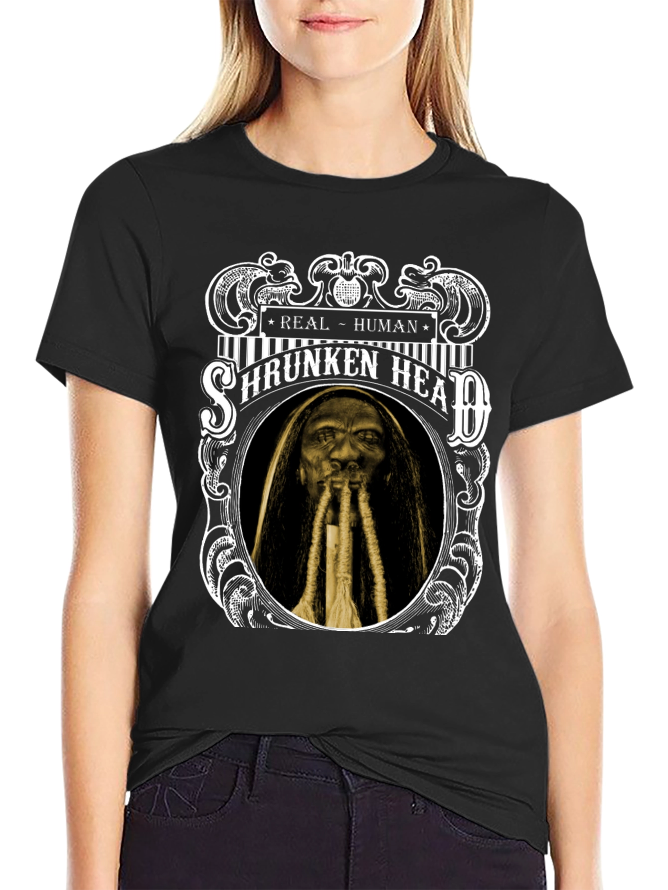 Shrunken Head Graphic T-Shirt - Real Human Tee