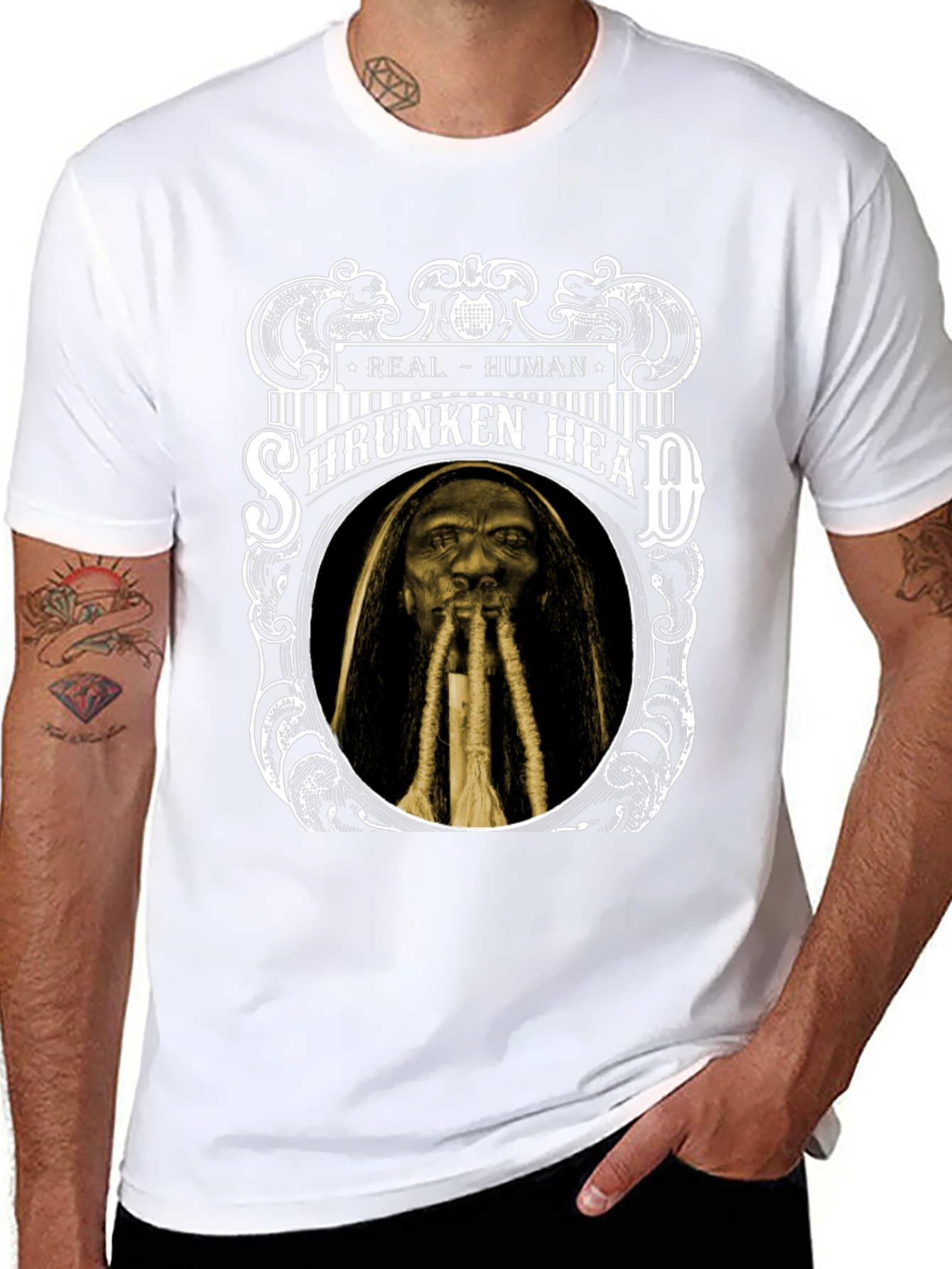 Shrunken Head Graphic T-Shirt - Real Human Tee