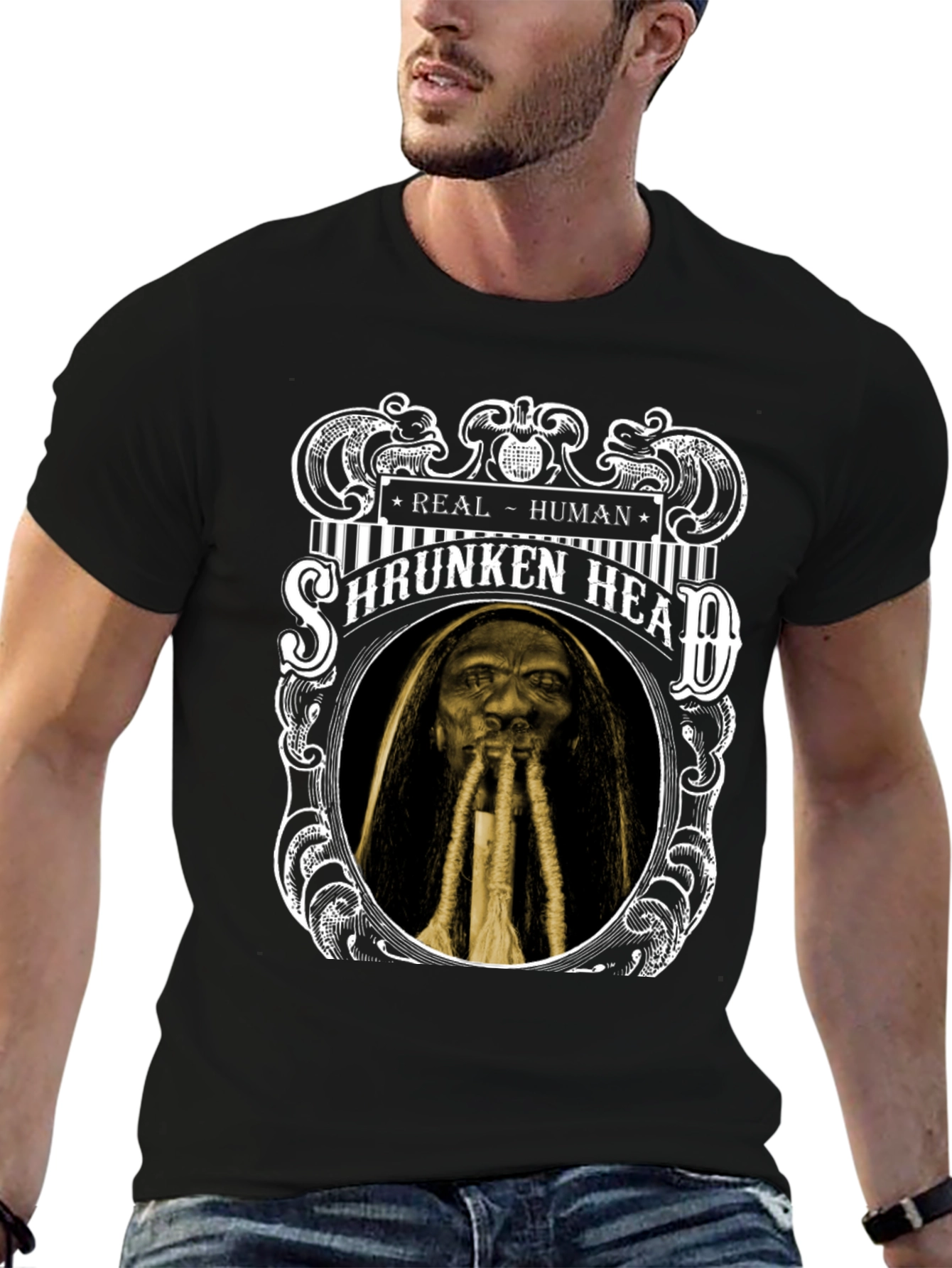 Shrunken Head Graphic T-Shirt - Real Human Tee