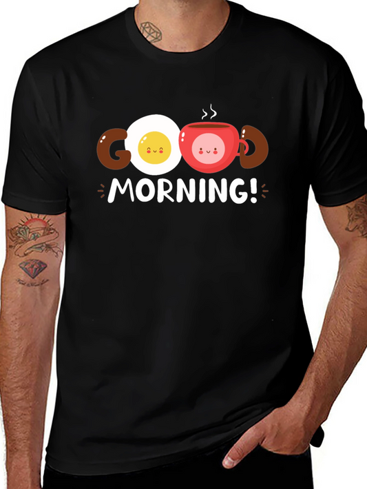 Good Morning Breakfast T-Shirt - Coffee & Eggs Graphic Tee