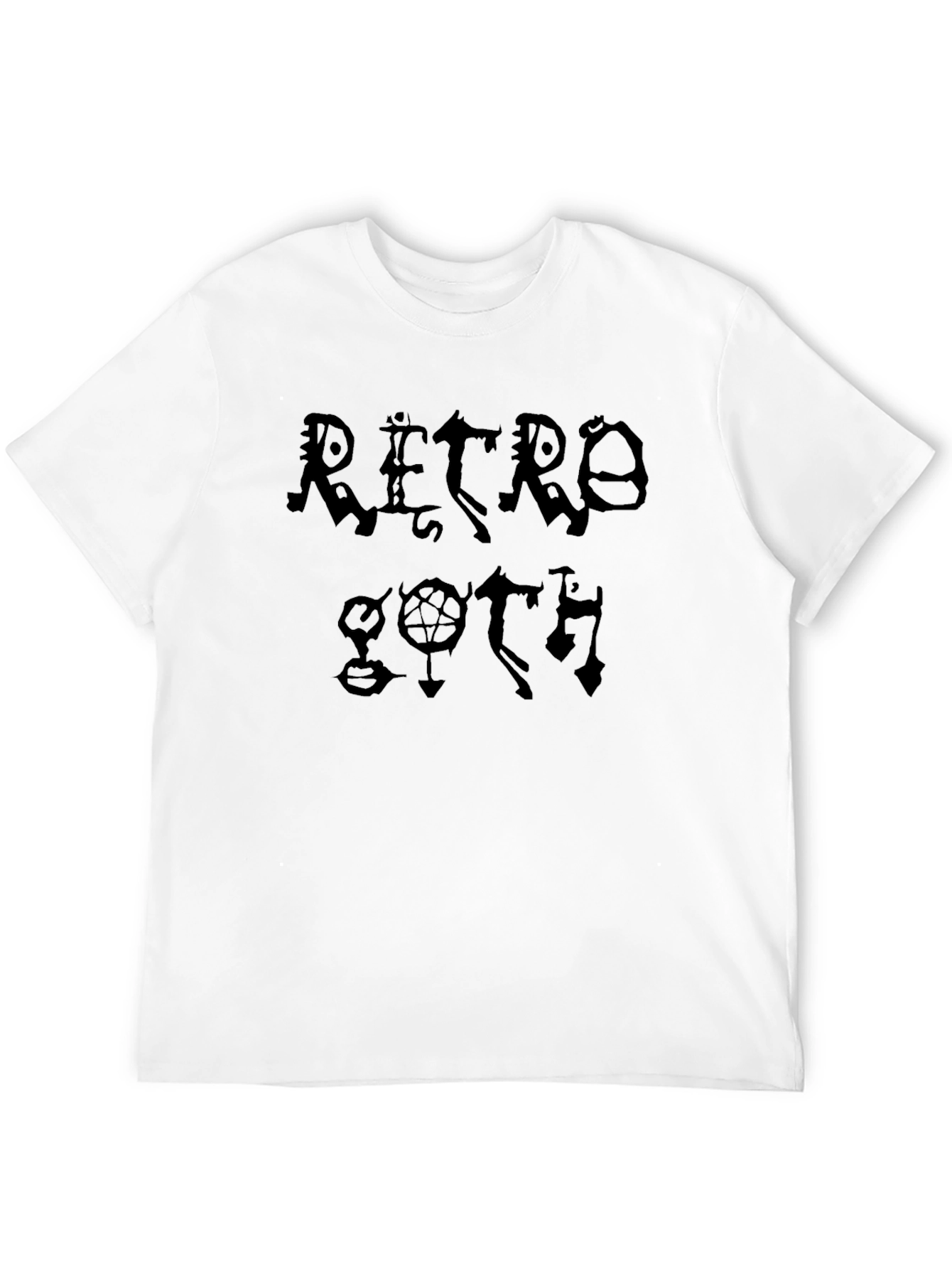 Retro Goth Black Graphic T-Shirt