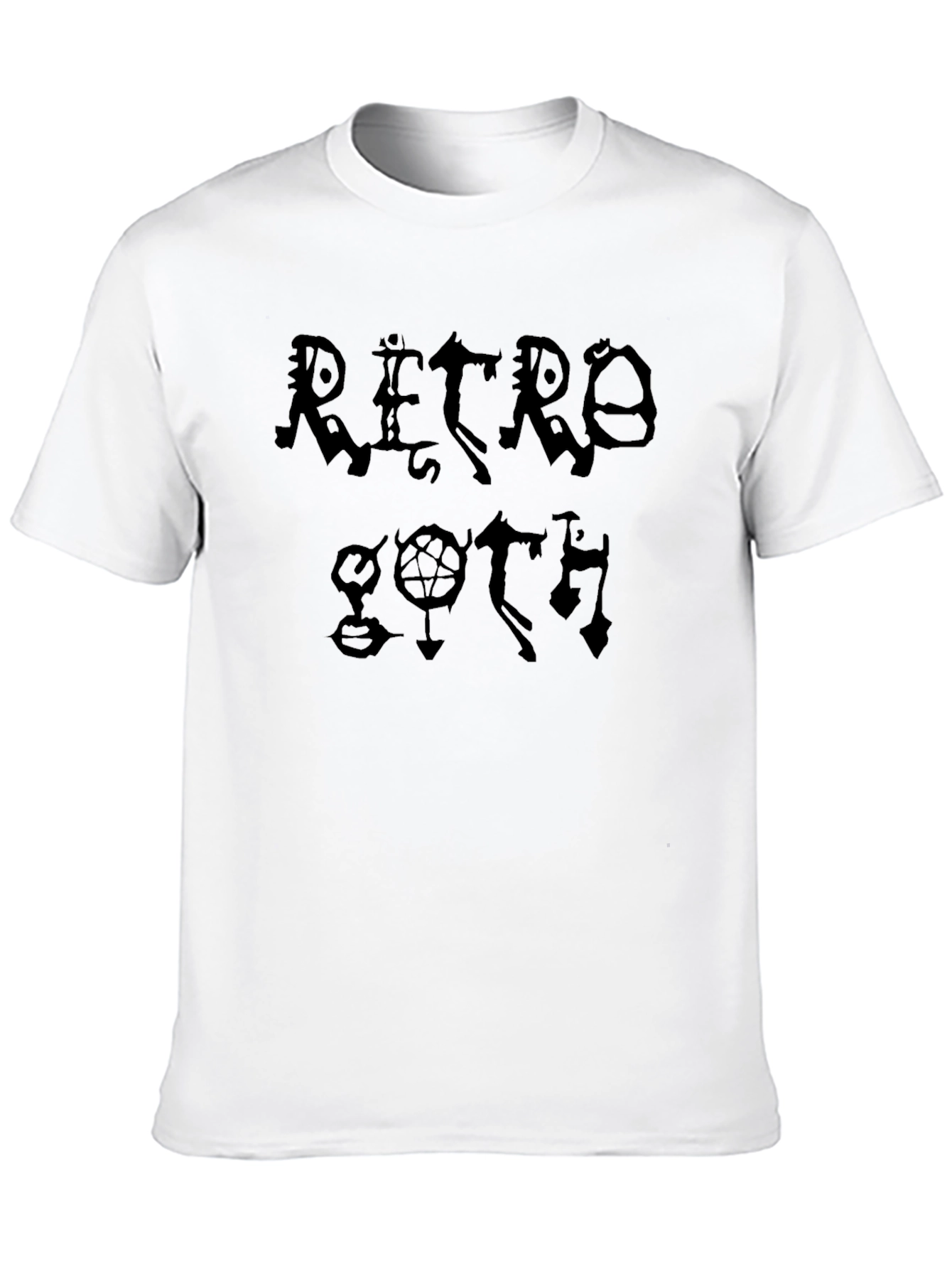 Retro Goth Black Graphic T-Shirt