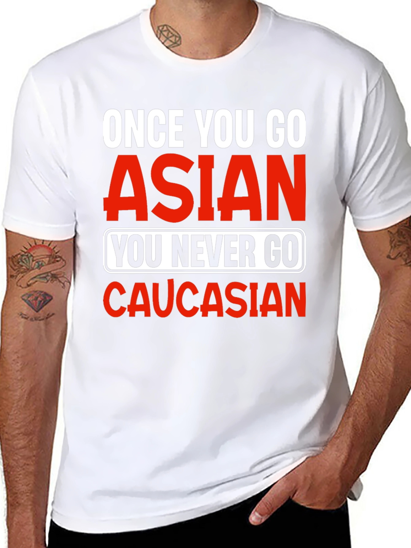 Once You Go Asian T-Shirt - Funny Novelty Tee