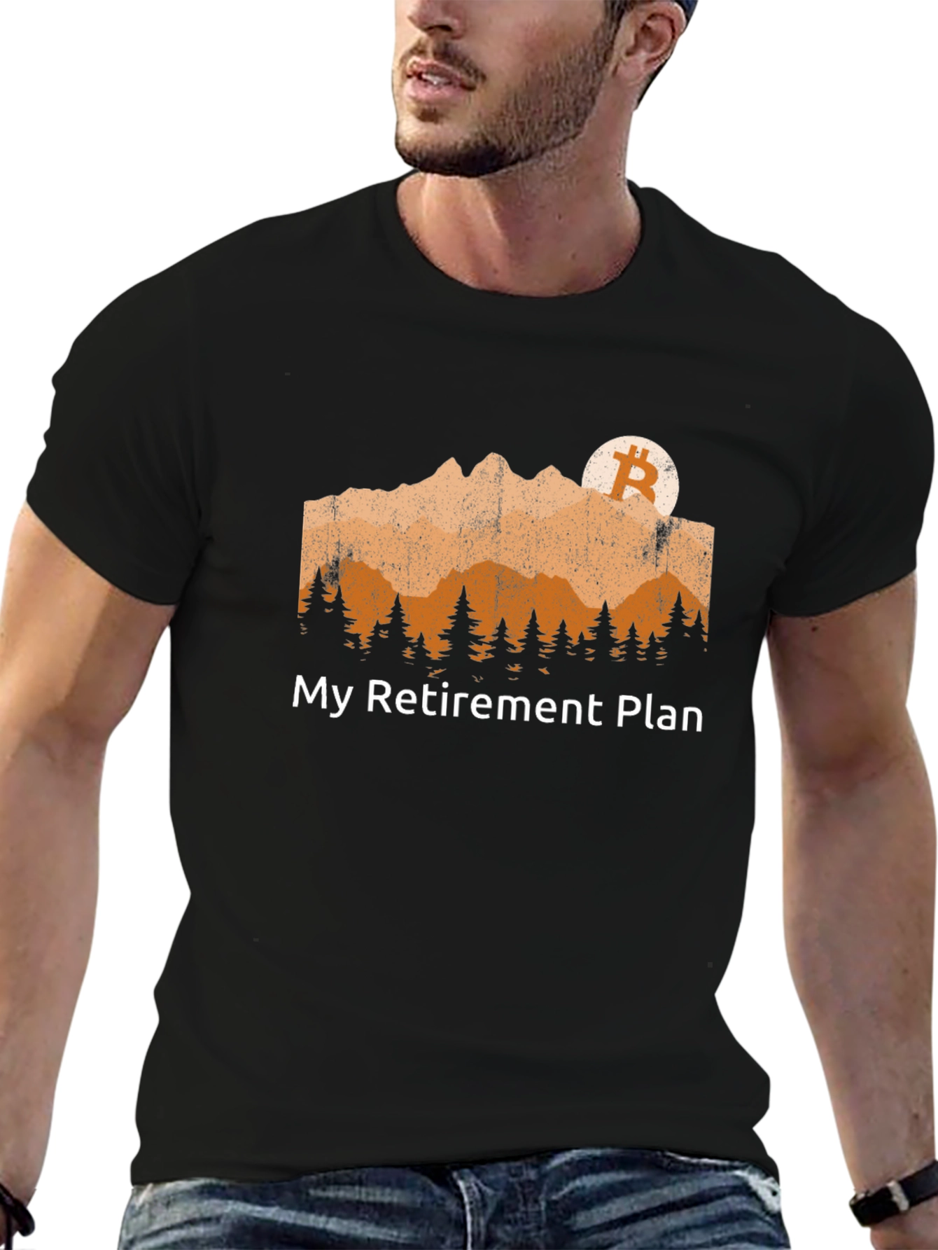 Bitcoin Retirement Plan Black T-Shirt