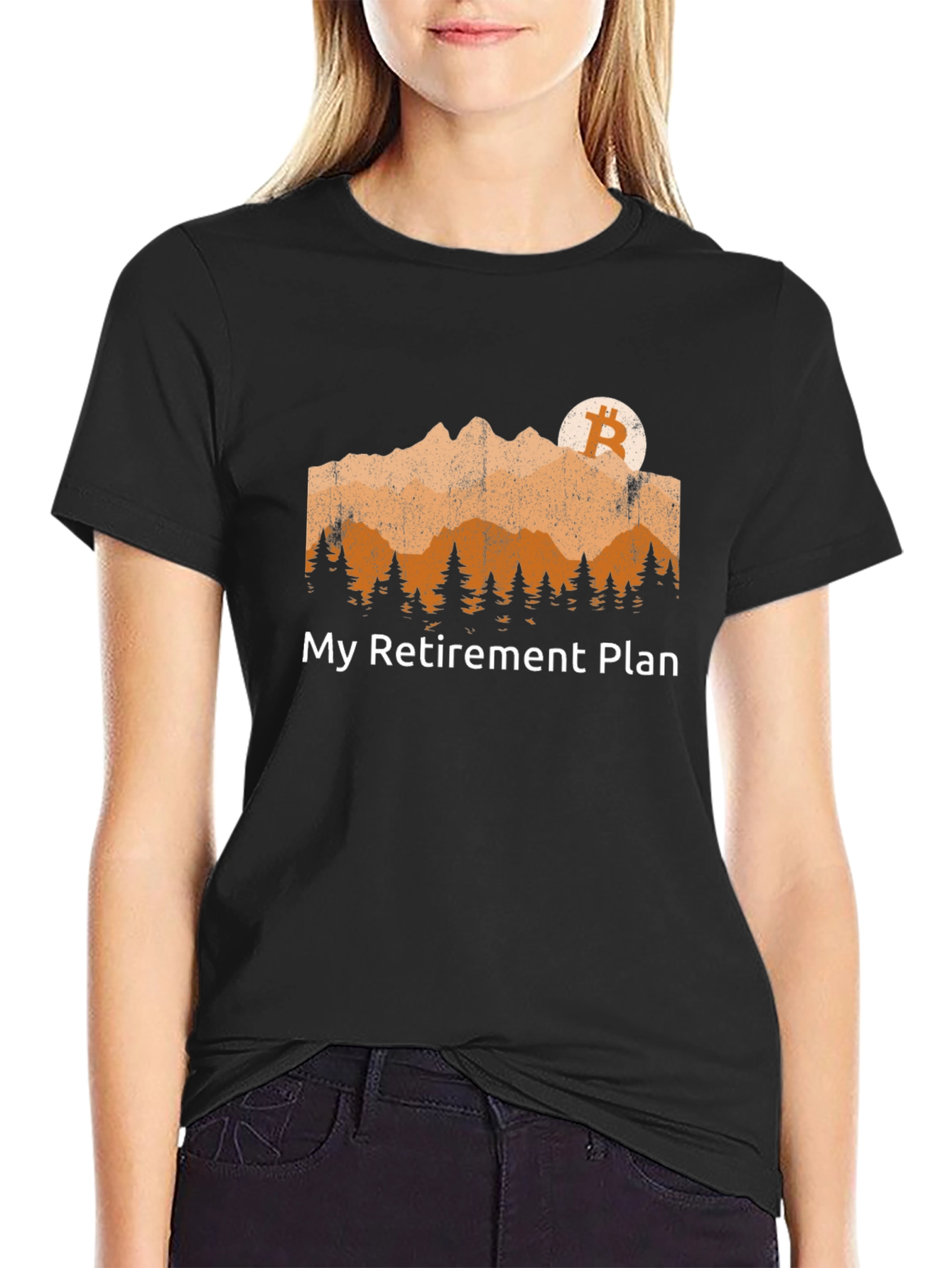 Bitcoin Retirement Plan Black T-Shirt