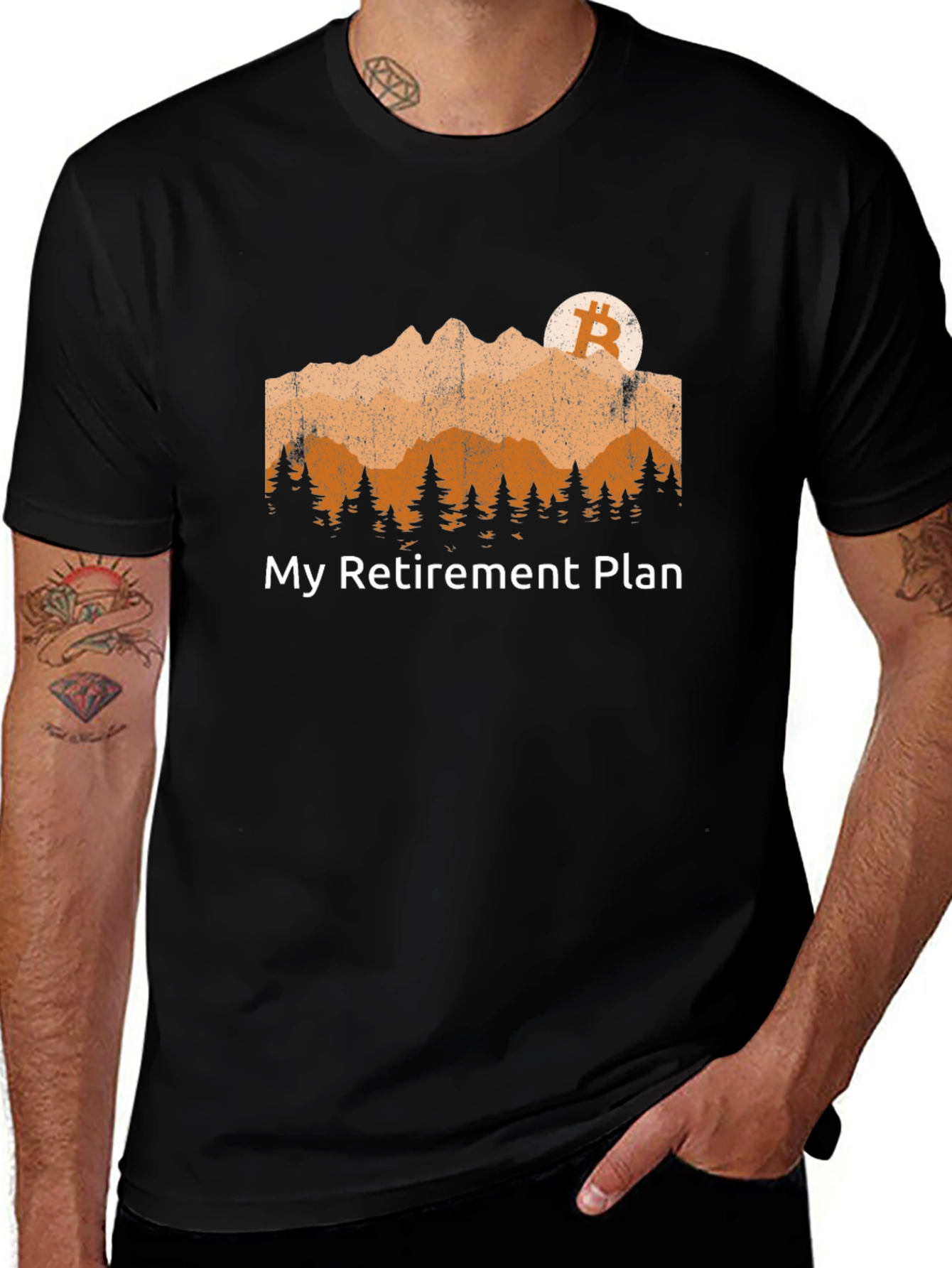 Bitcoin Retirement Plan Black T-Shirt