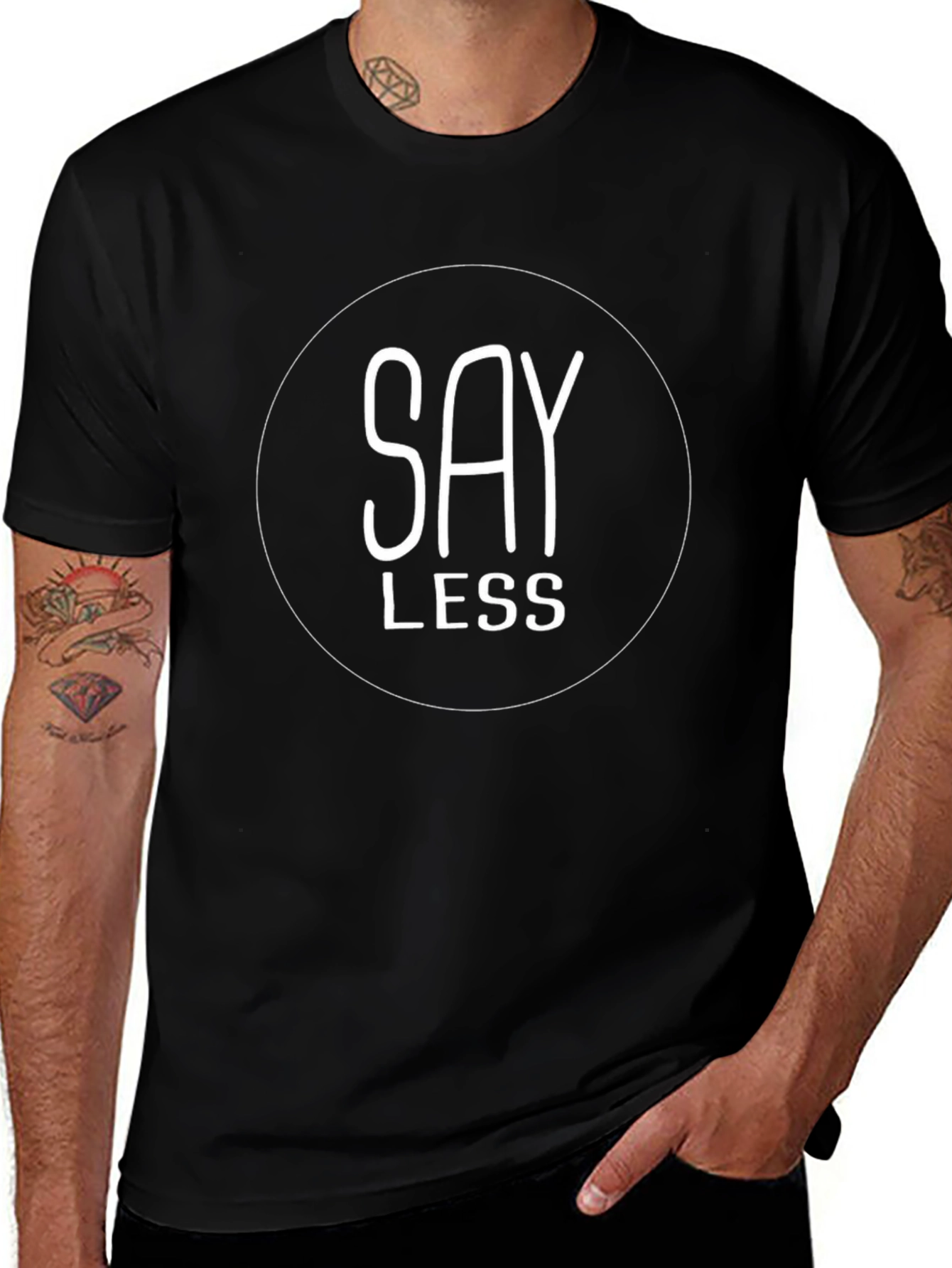 Say Less Graphic Tee - Black