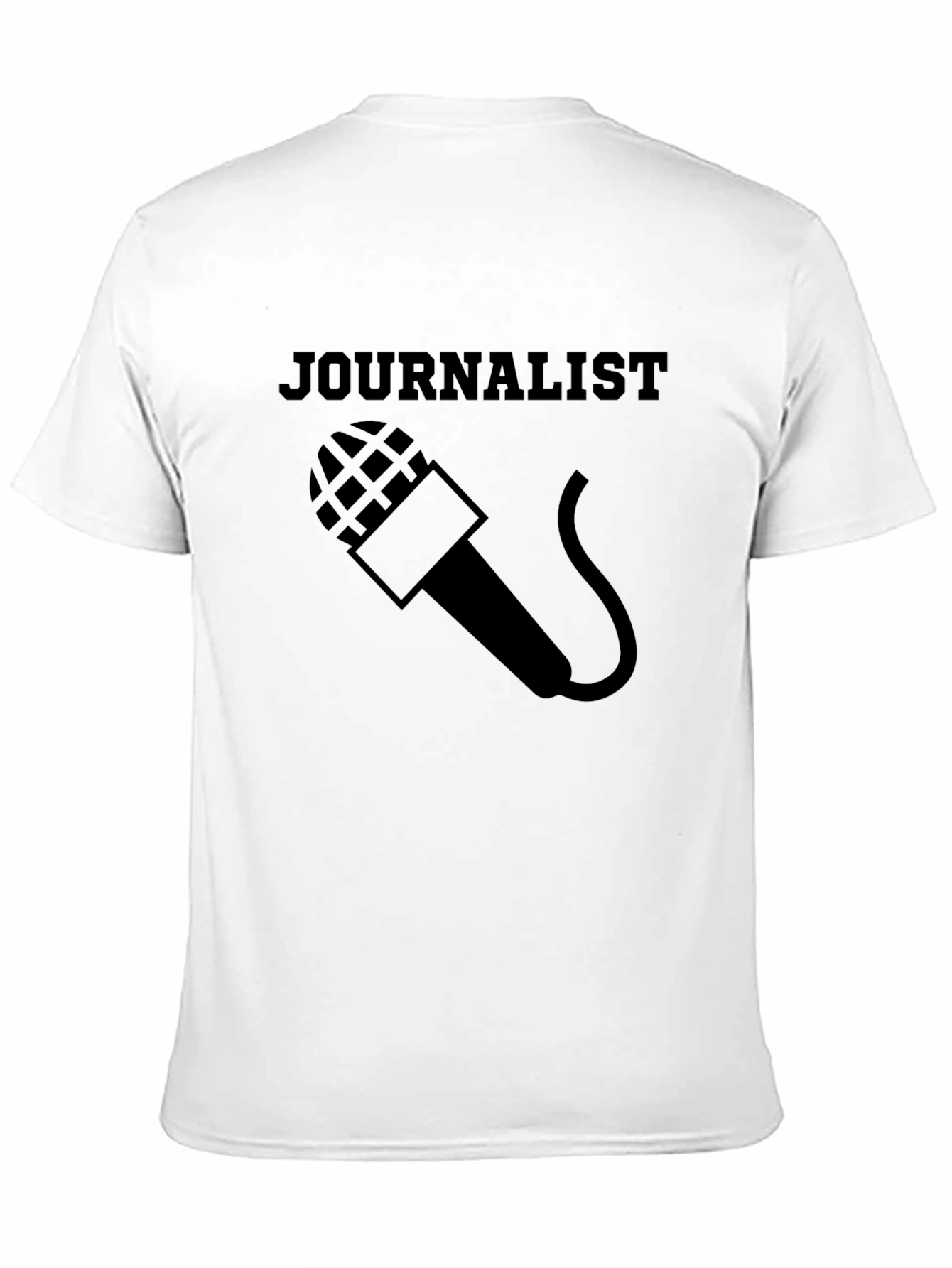 Journalist Microphone Graphic Tee - Black